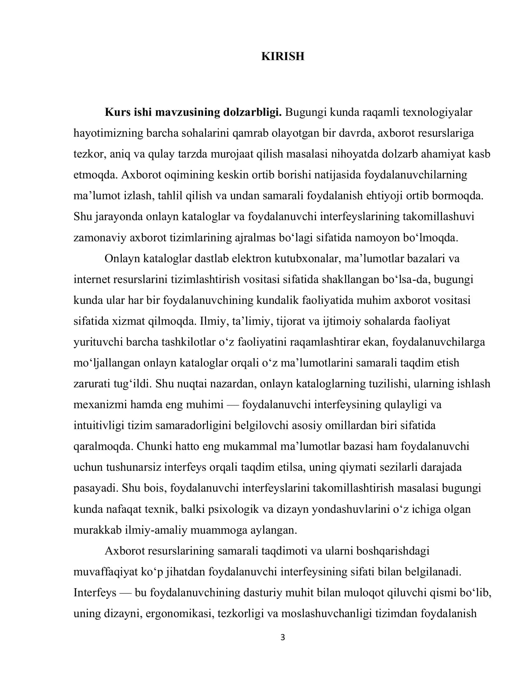 ONLAYN KATALOGLAR VA FOYDALANUVCHI INTERFEYSLARINI TAKOMILLASHTIRISH MASALALARI 3