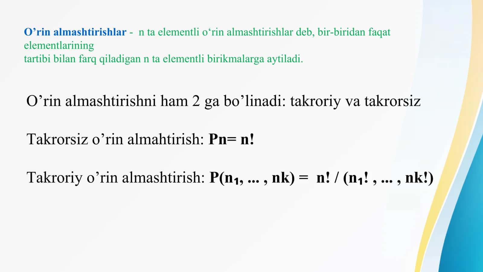 Kombinatorika elementlari 3
