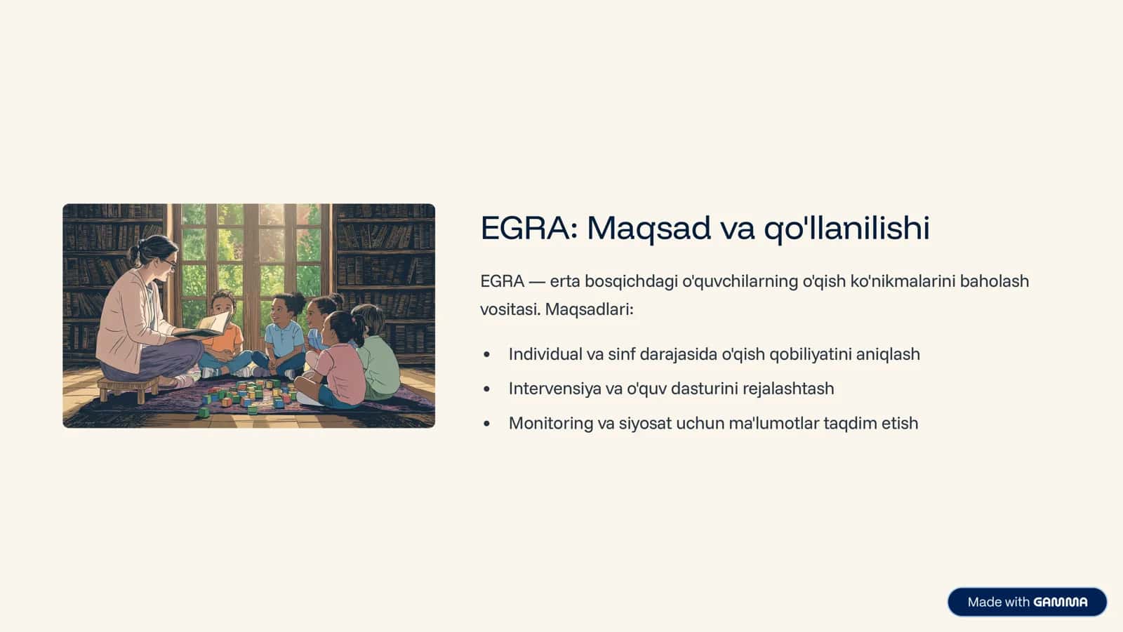 EGRA va EGMA: Umumiy Tushuncha va Ahamiyati 3