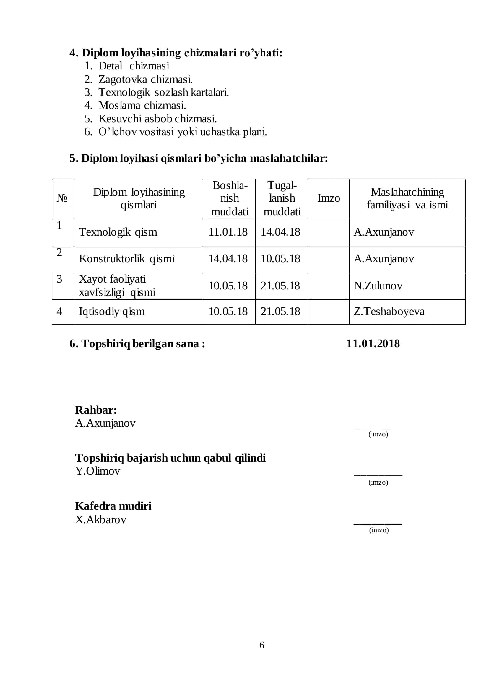 "MASHINASOZLIK TEXNOLOGIYASI" DIPLOM LOYIHASI 3