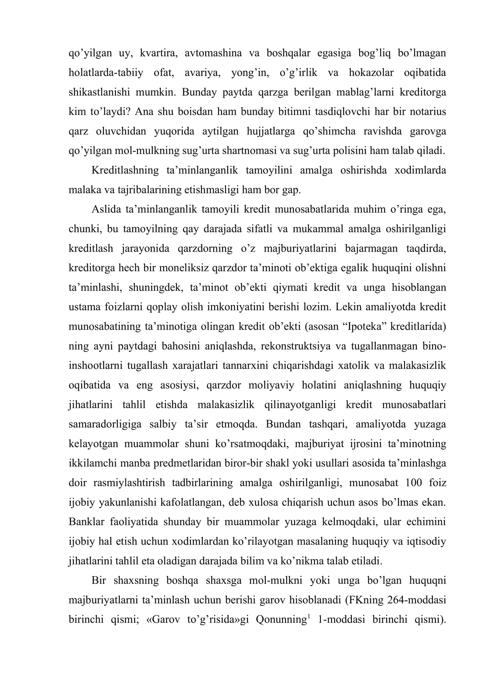 Kreditning ta’minoti va uning shakllari 3