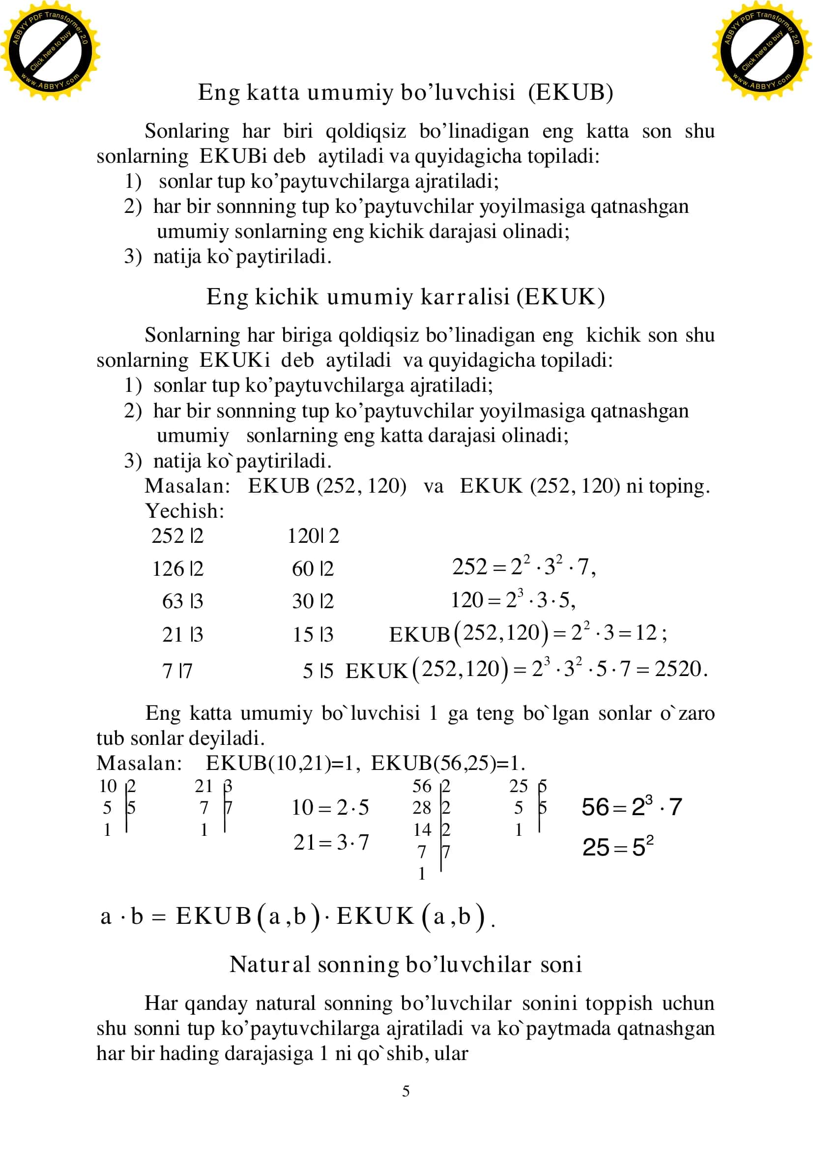 Algebradan maʼlumotnoma 3