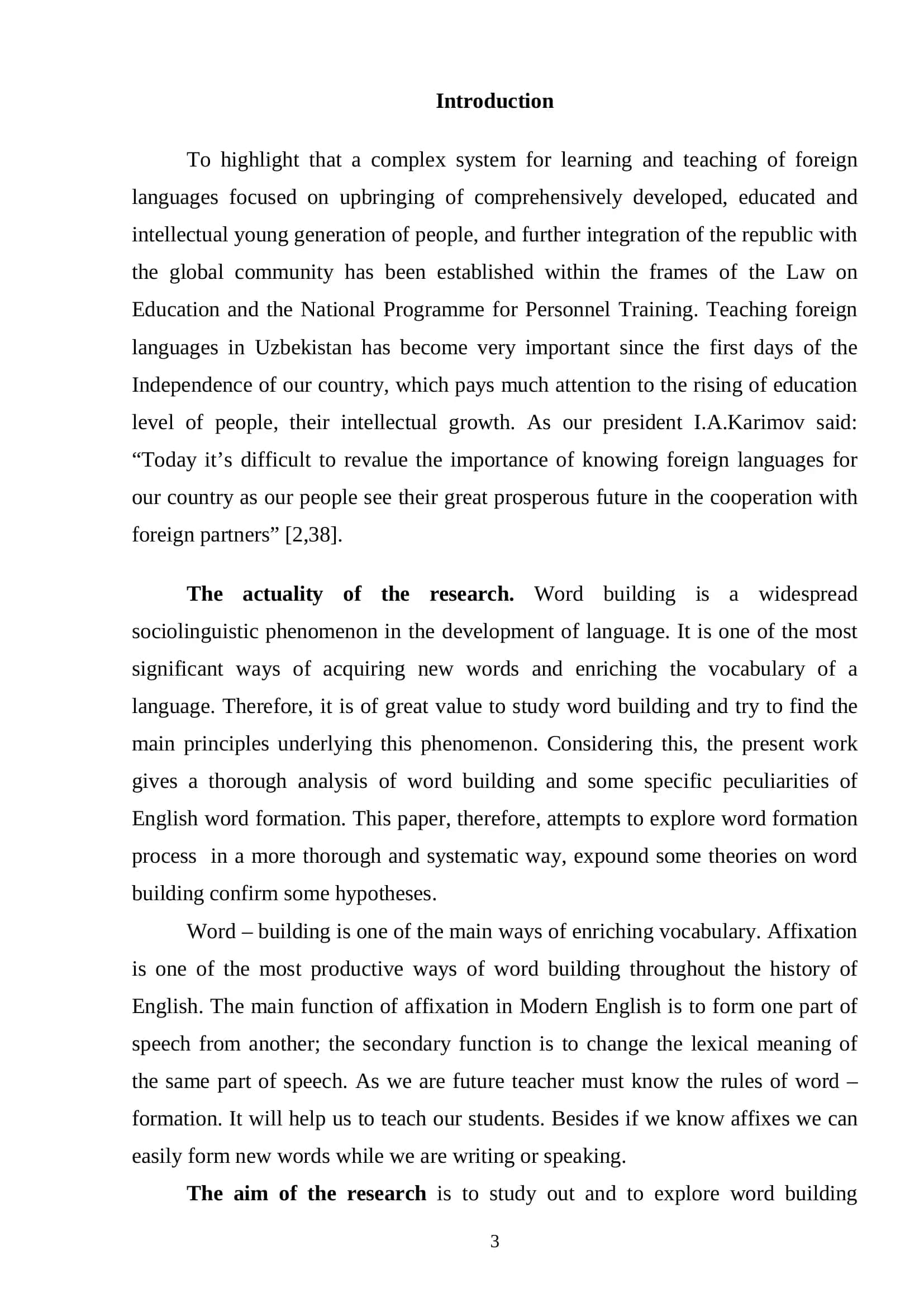 DISTINCTIVE FEATURES OF WORD BUILDING PROGRESS 3