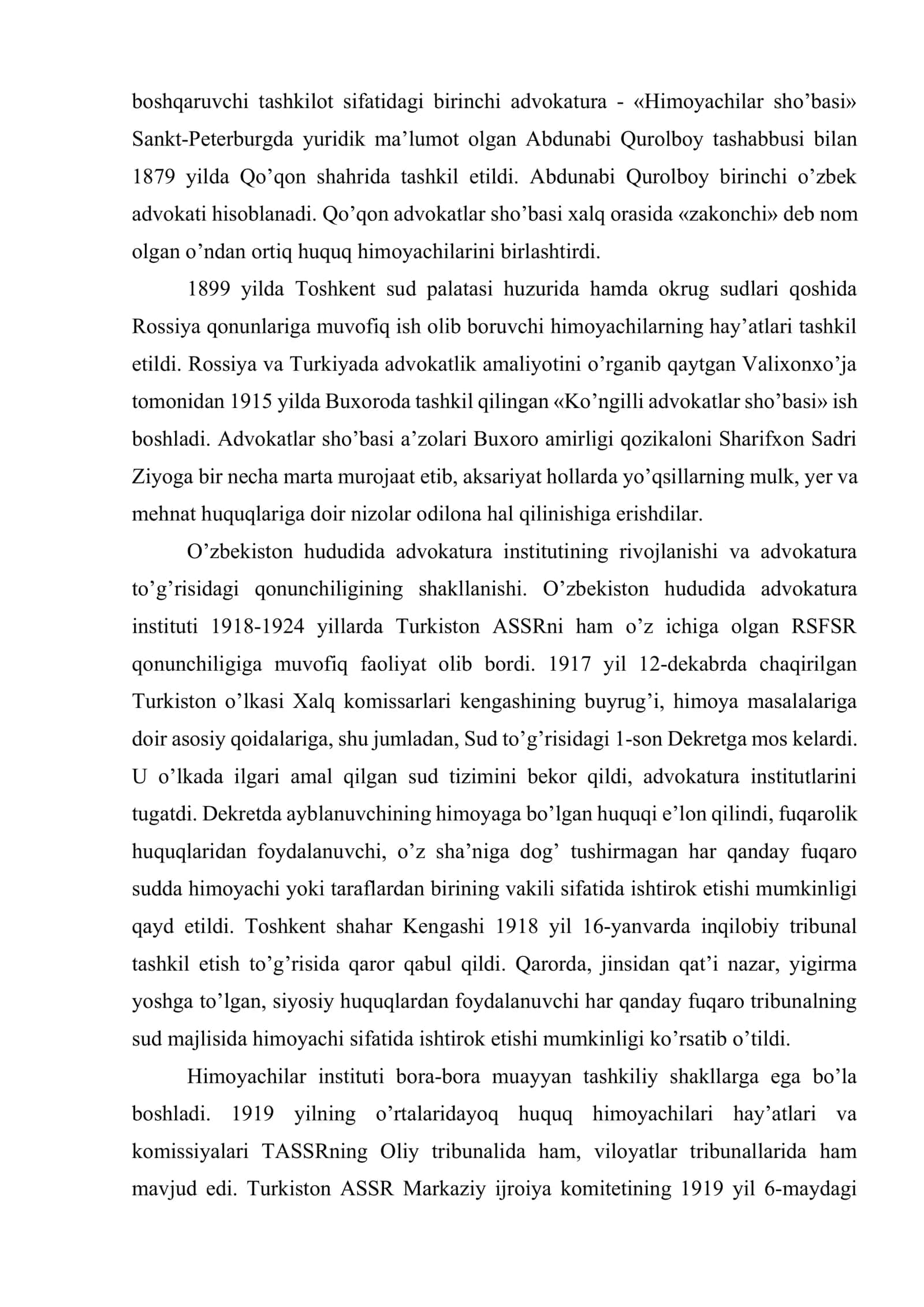 O’zbekiston Respublikasida advokatlik faoliyatining tashkiliy-huquqiy asoslari 3