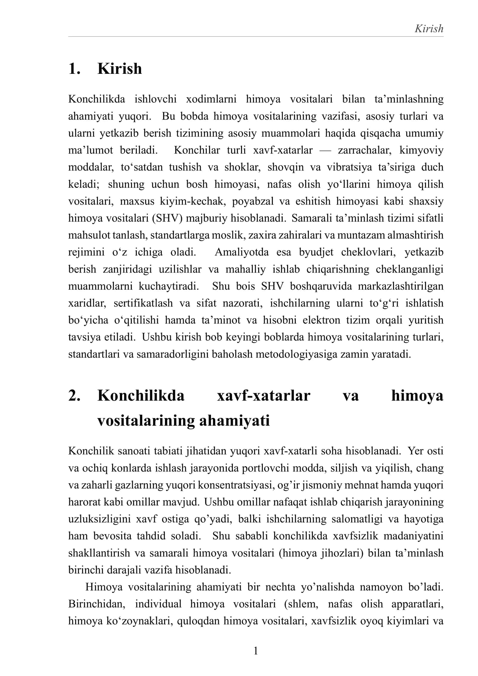 Konchilik Ishchilarni himoya vositalari bilan taminlash 3
