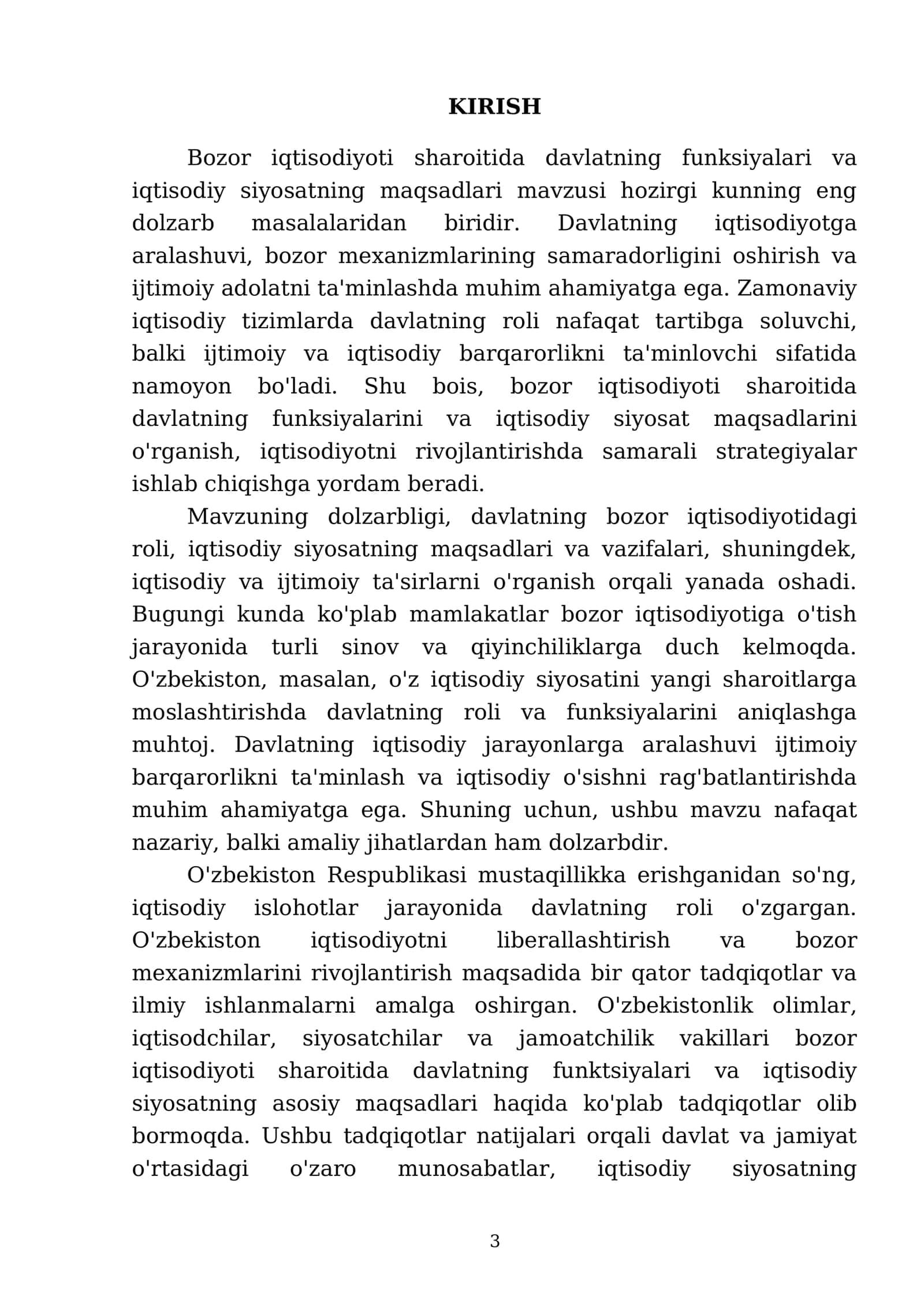 Bozor iqtisodiyoti sharoitida davlatning funksiyalari va iqtisodiy siyosatning maqsadlari 3