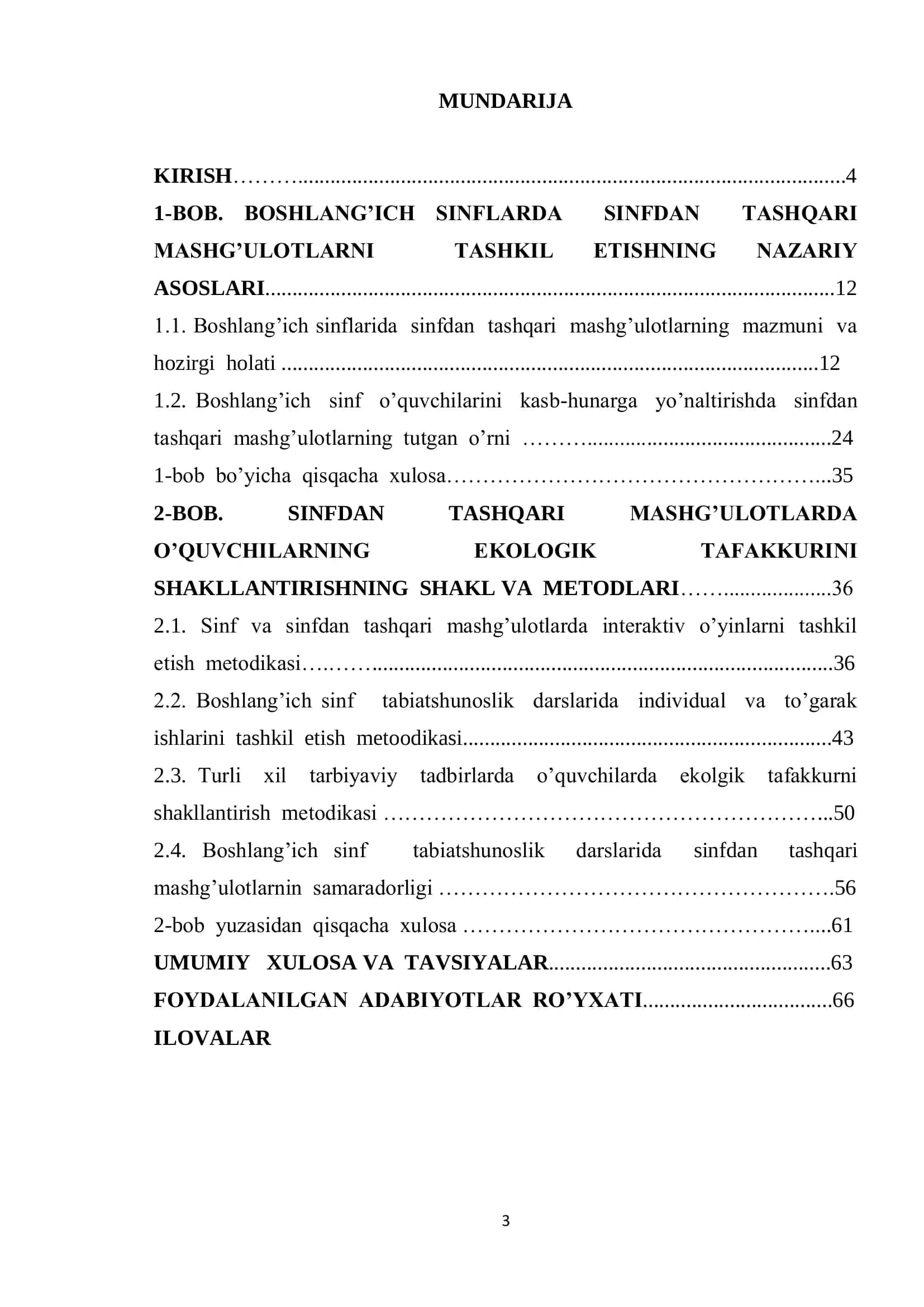 BOSHLANG’ICH TA’LIMDA SINFDAN TASHQARI ISHLARNI TASHKIL ETISH TEXNOLOGIYASI 3