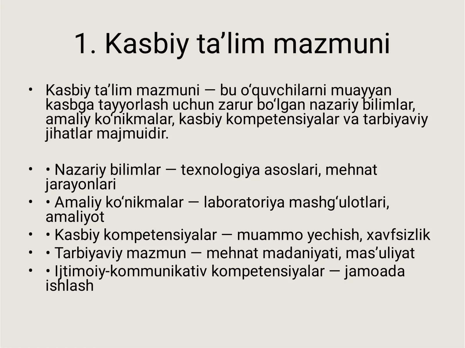 Kasbiy ta’lim mazmuni va texnologiyalari 3