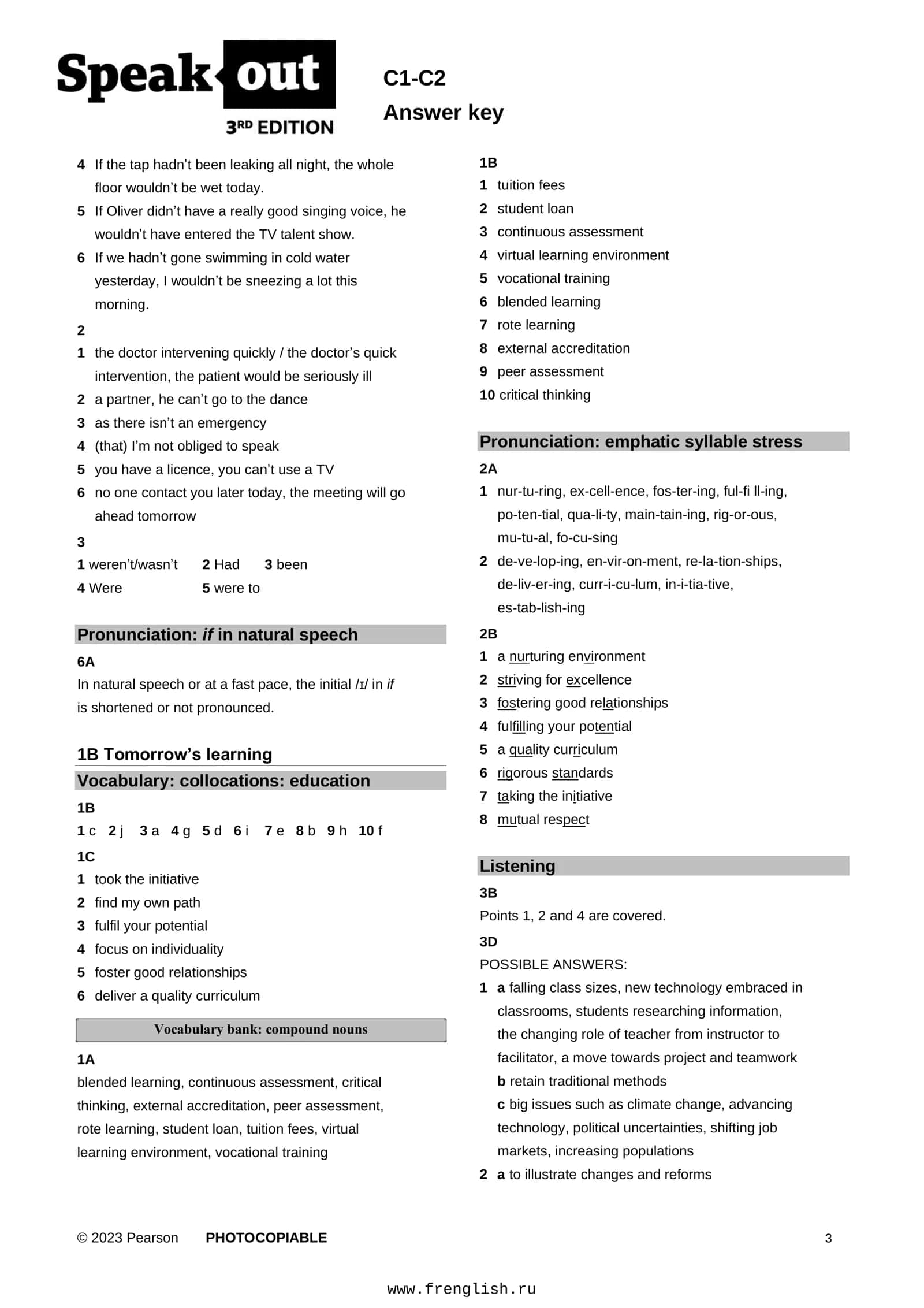 SpeakOut answers 3