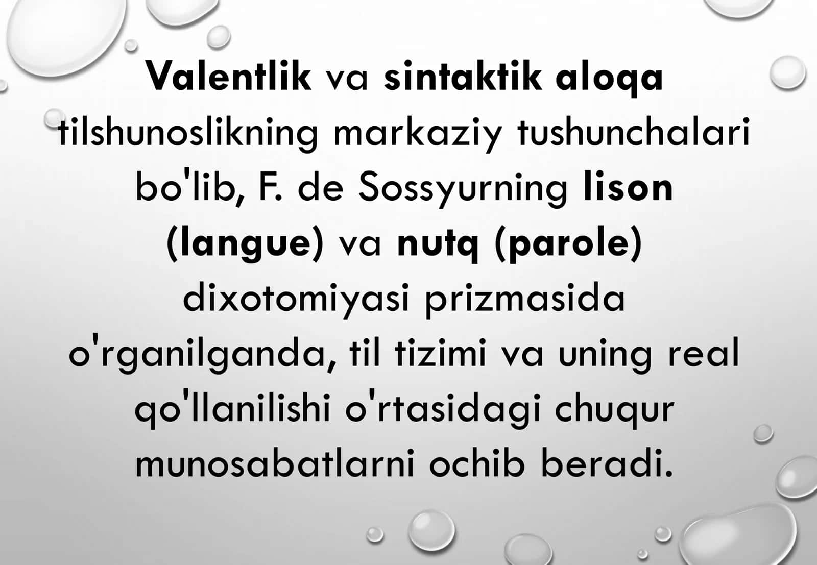 VALENTLIK VA SINTAKTIK ALOQA LISON VA NUTQ DIXOTOMIK BO‘LINISHIDA 3