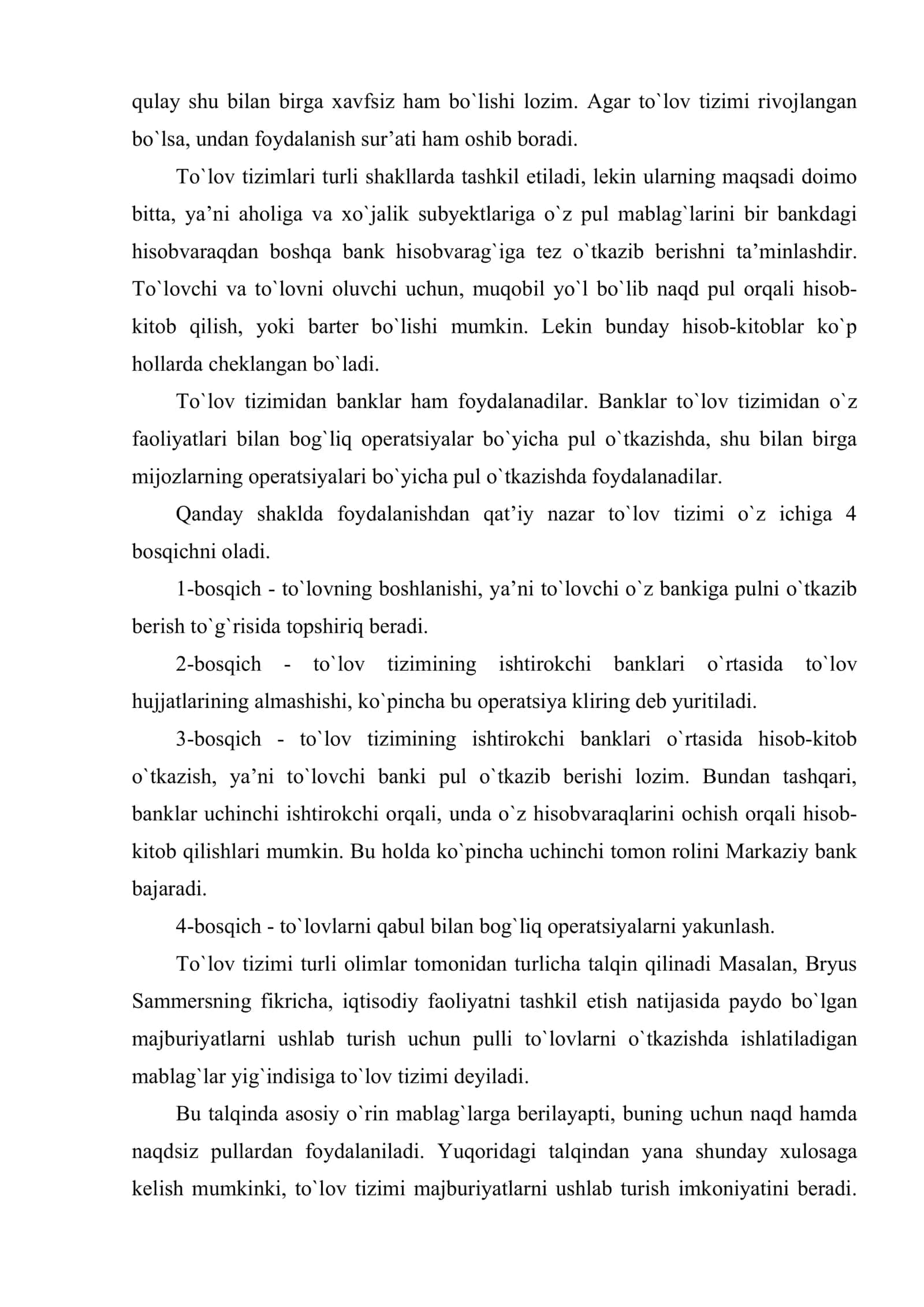 To`lov tizimi va uning strukturasi 3