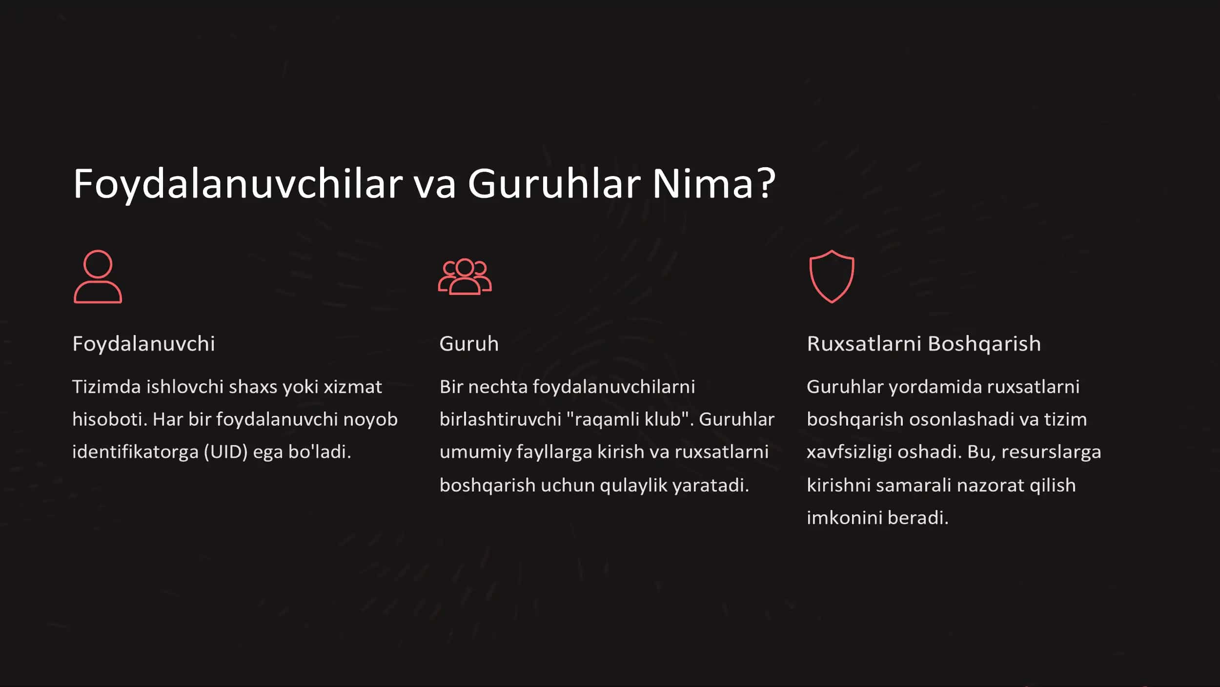 Linuxda foydalanuvchilar va guruhlar bilan ishlash 3