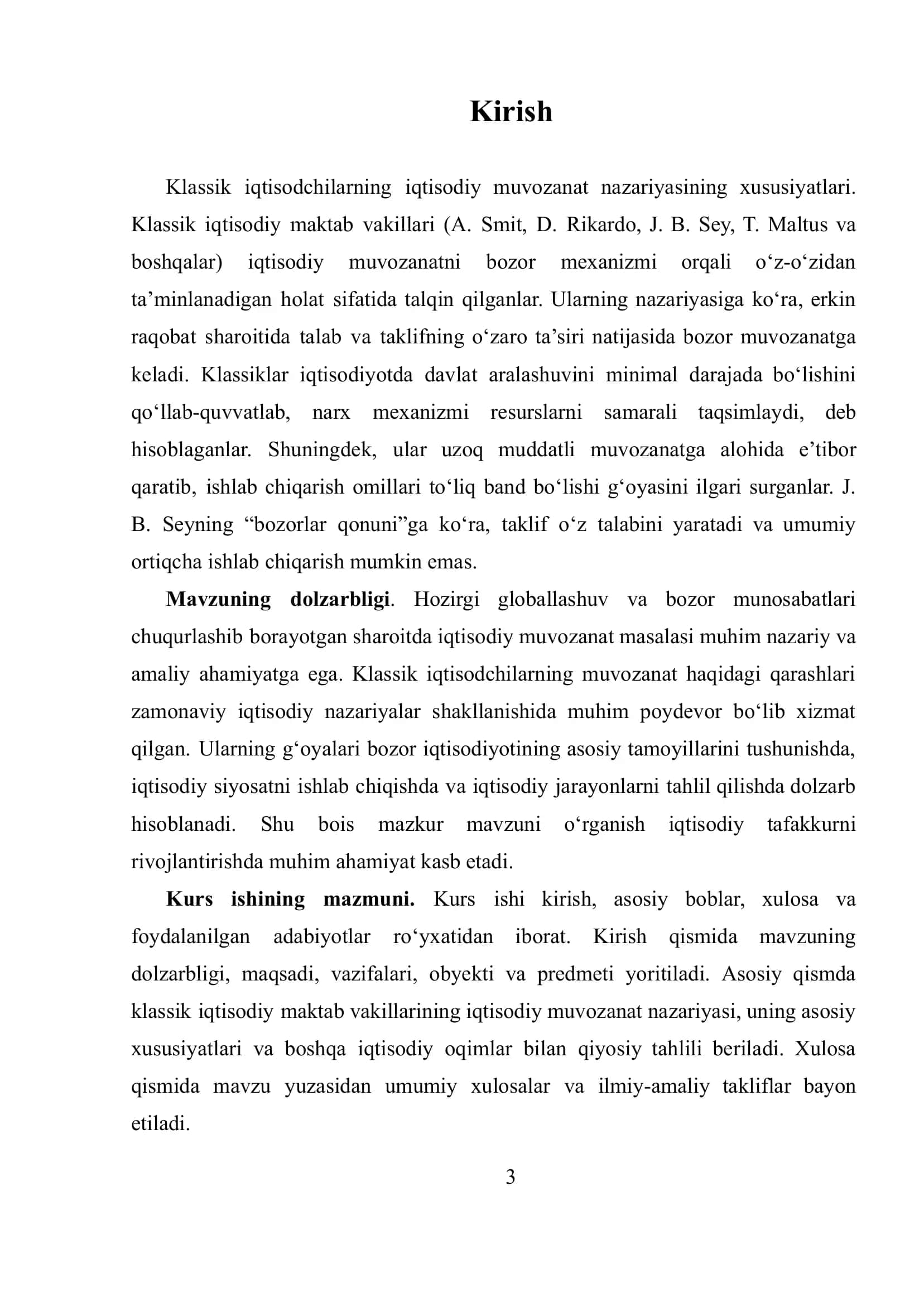 Klassik IQTISODCHILARNINGG IQTISODIY MUVOZANAT NAZARIYASI XUSUSIYATLARI 3