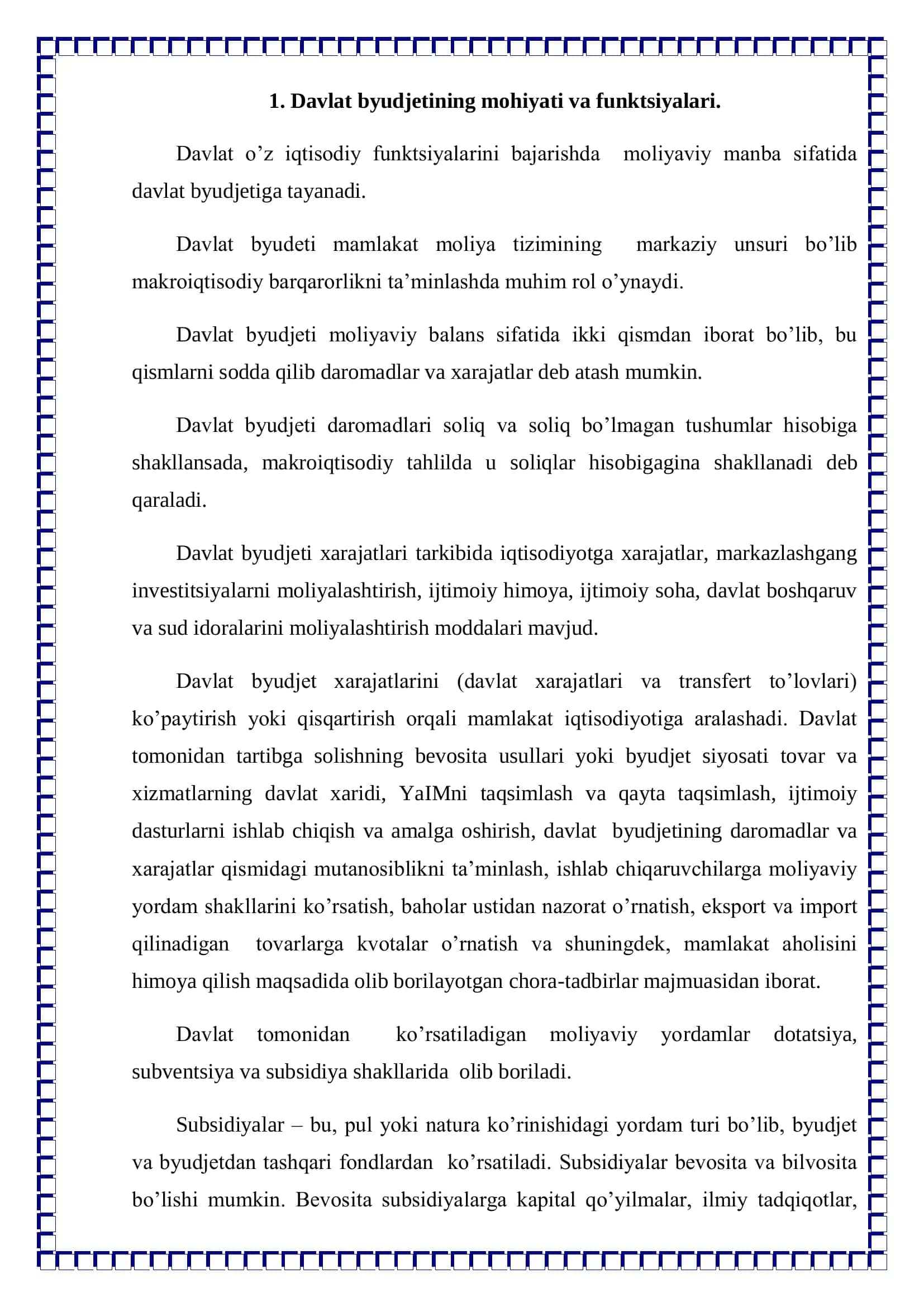 Davlat Byudjeti va Soliq Siyosati 3
