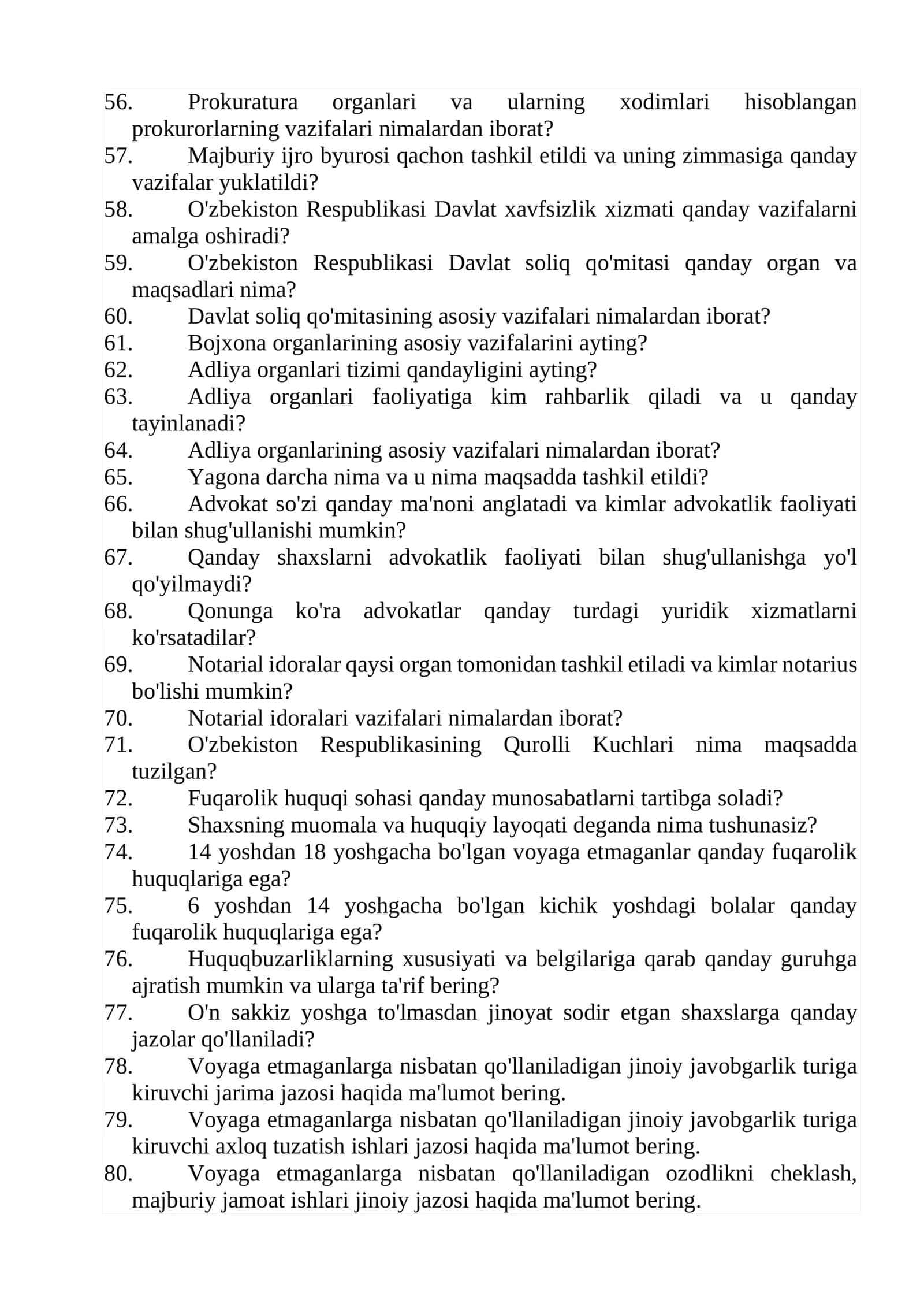Ichki ishlarga kiruvchilar uchun test savollari 2026 3
