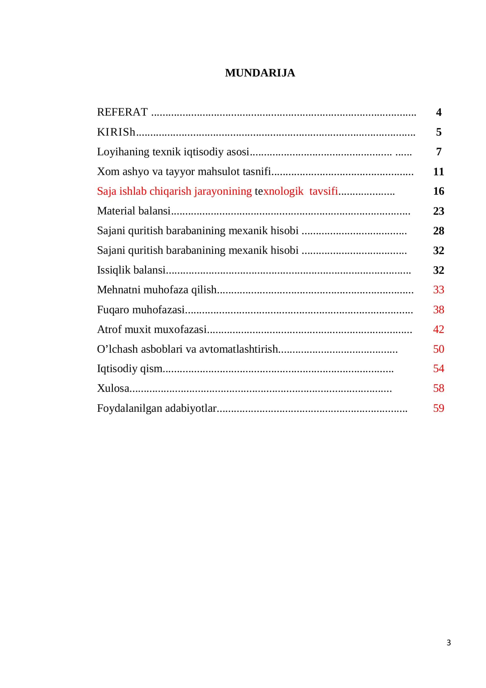 TEXNIK UGLEROD – SAJA IShLAB ChIQARISh TEXNOLOGIYaLARINI O’RGANISh 3