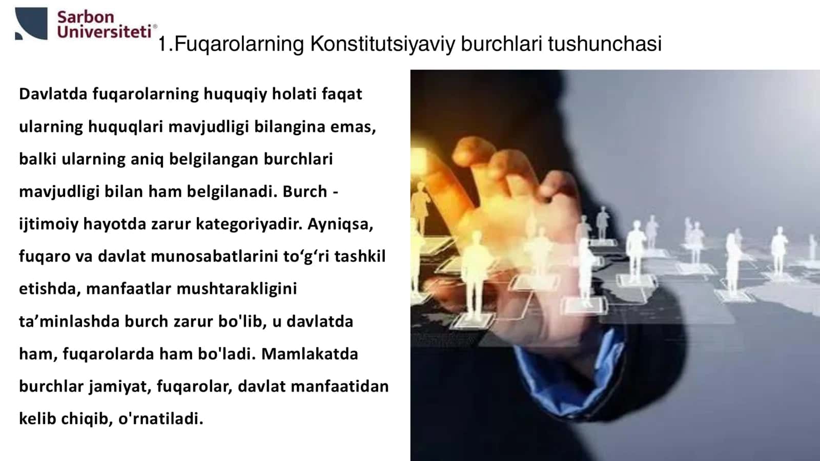 Fuqarolarning Konstitutsiyaviy burchlari tushunchasi 3