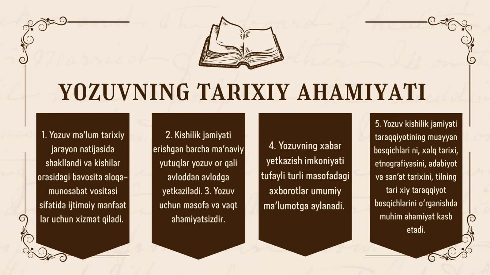 YOZUV TARIXI VA TURLARI 3