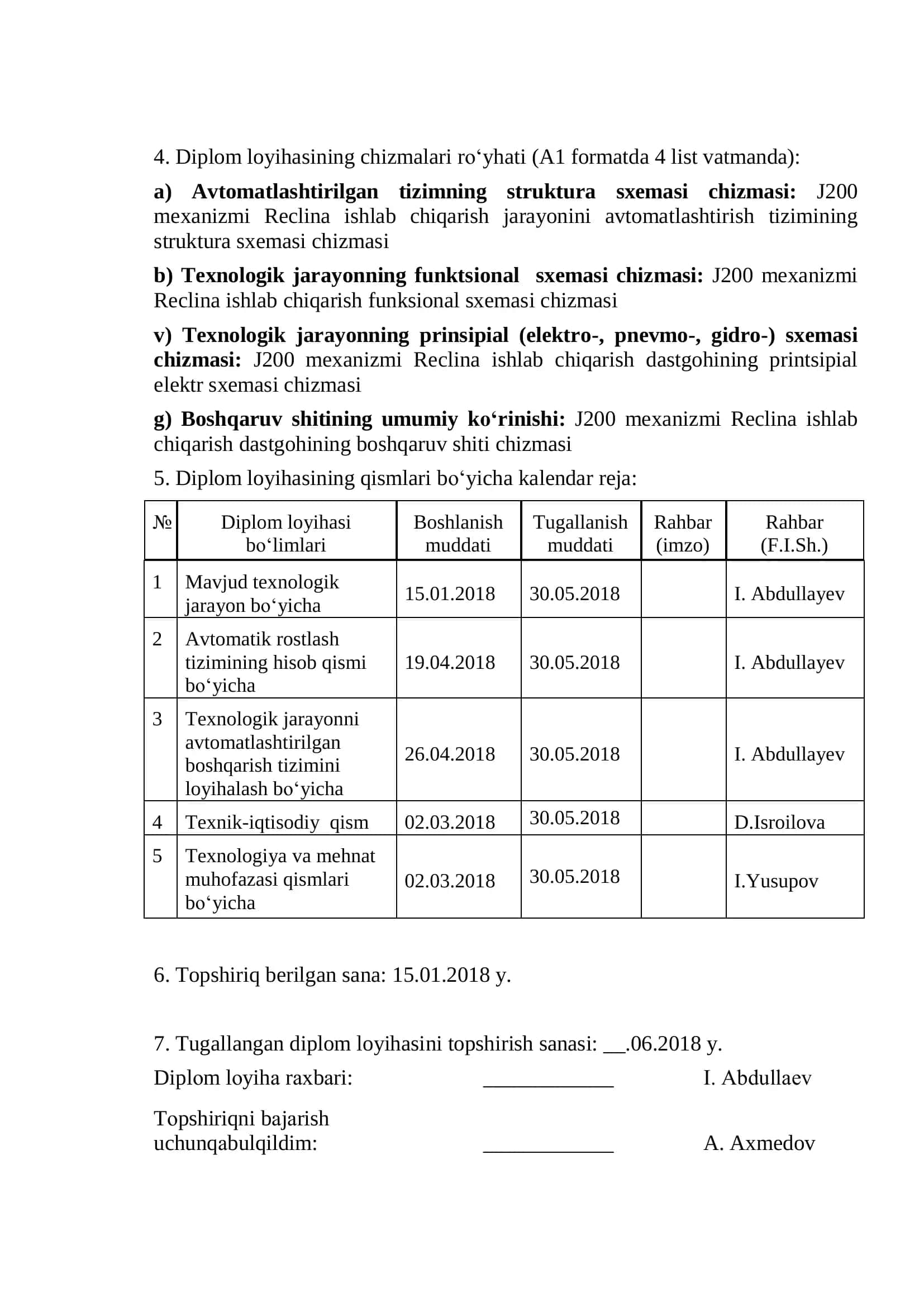 J200 mexanizmi Reclina ishlab chiqarish jarayonini avtomatlashtirish 3