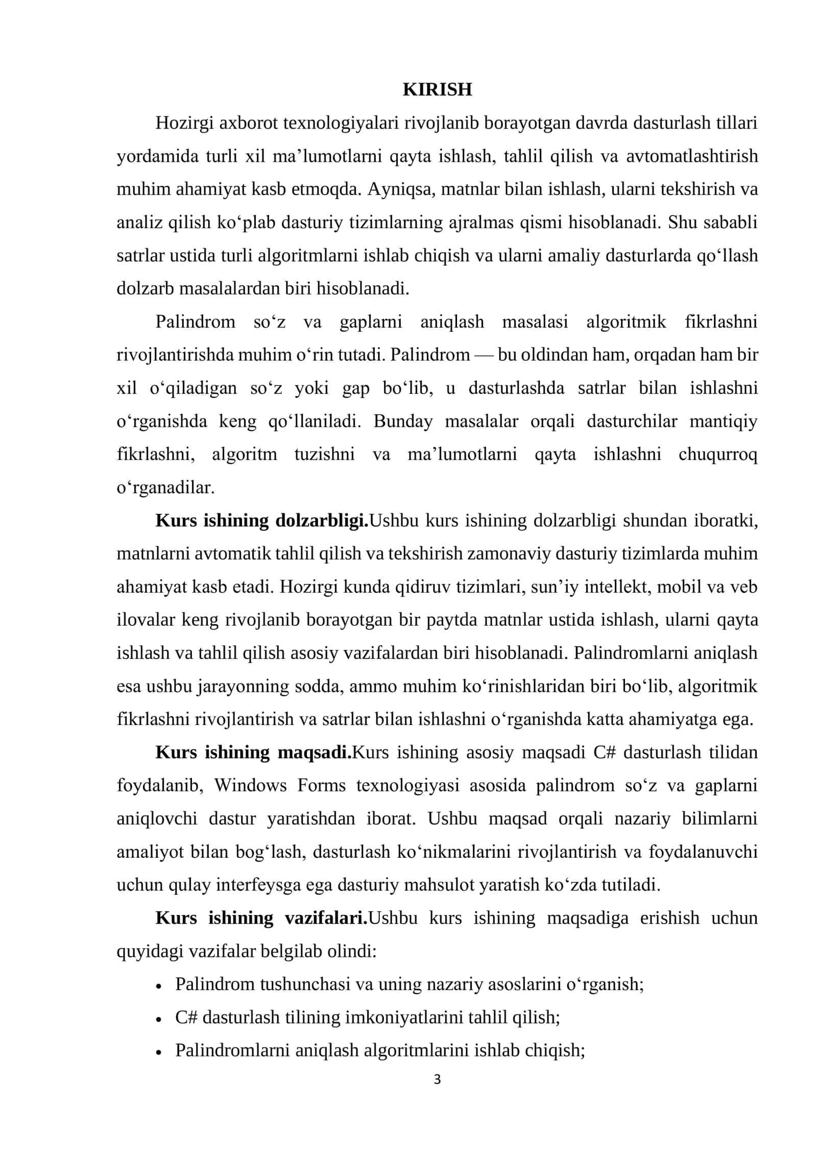 C# tilida palindrom so‘z va gaplarni aniqlovchi dastur tuzish 3