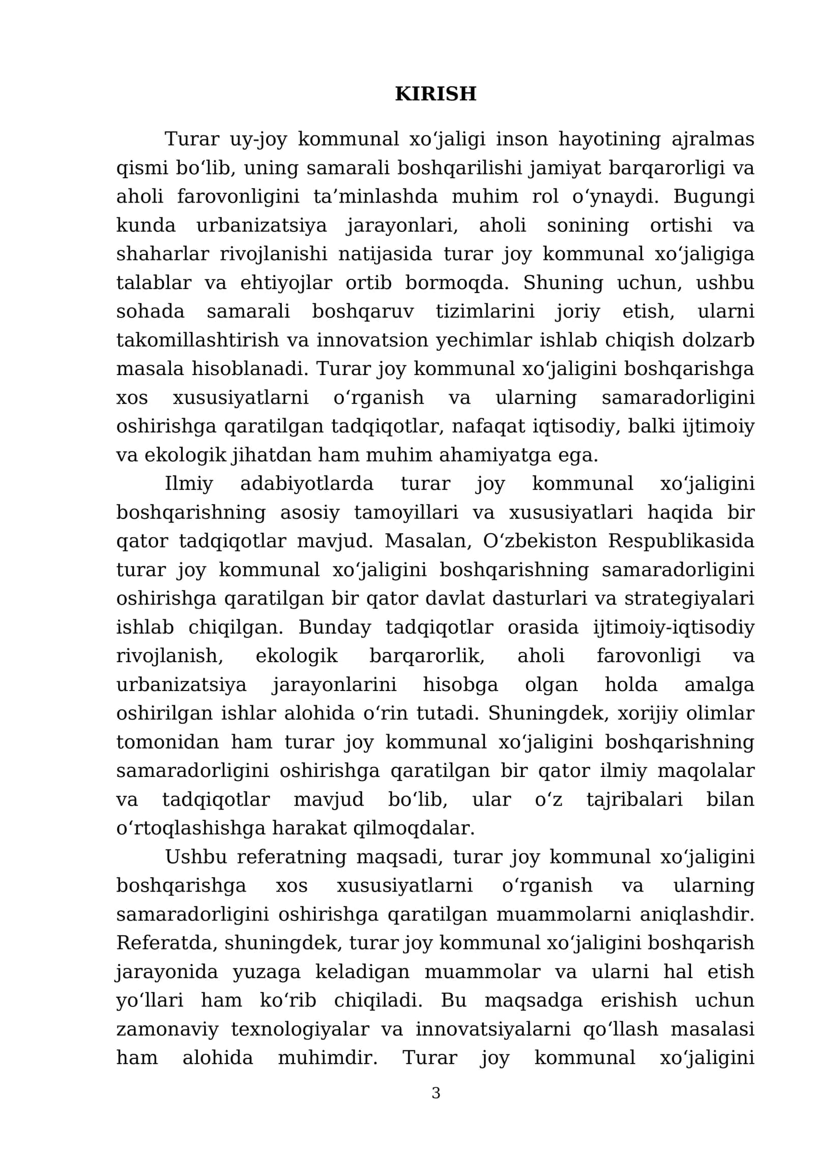 Turar joy kommunal xo‘jaligini boshqarishga xos xususiyatlar 3