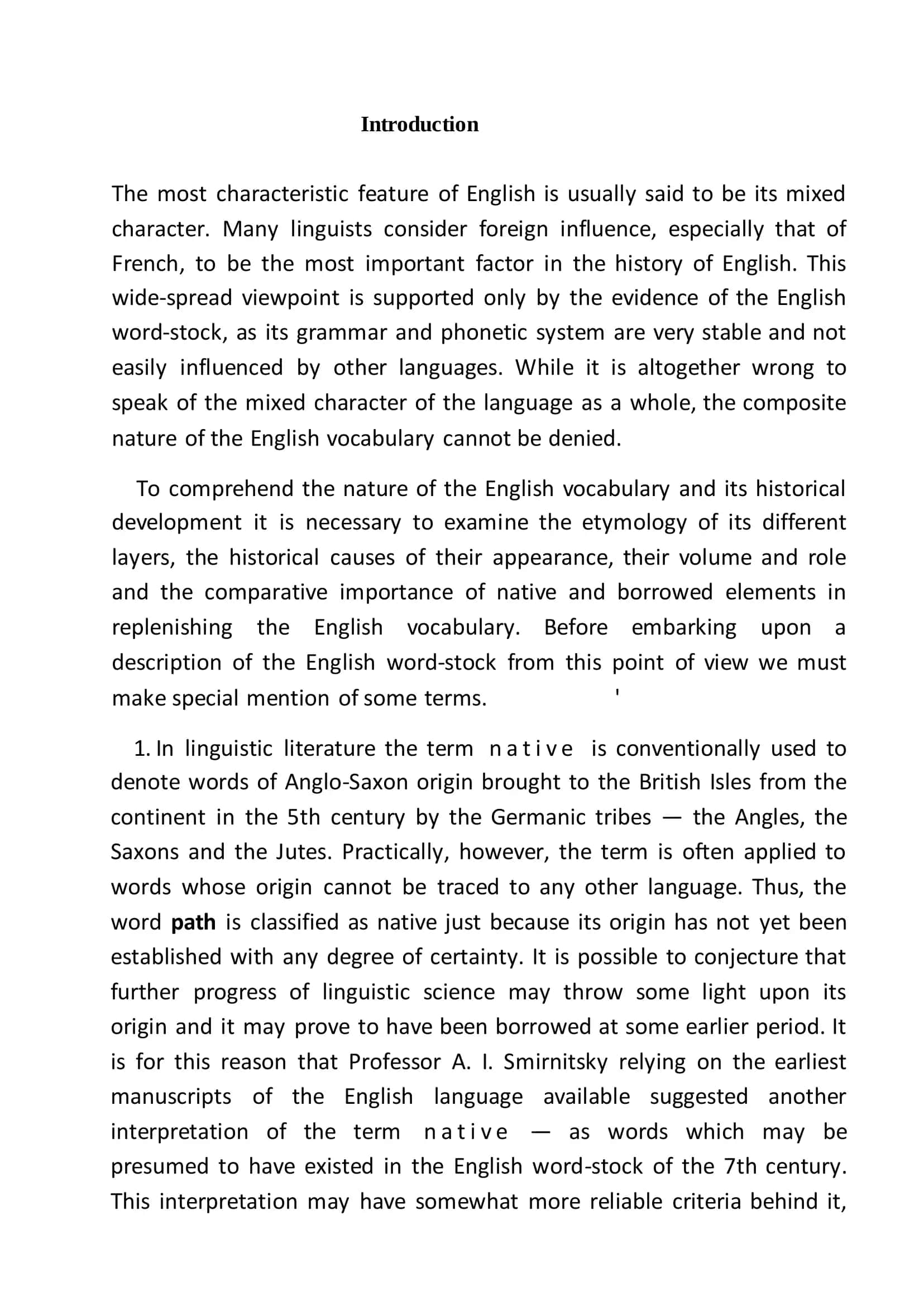 THE ETYMOLOGYCAL STRUCTURE OF ENGLISH VOCABULARY 3