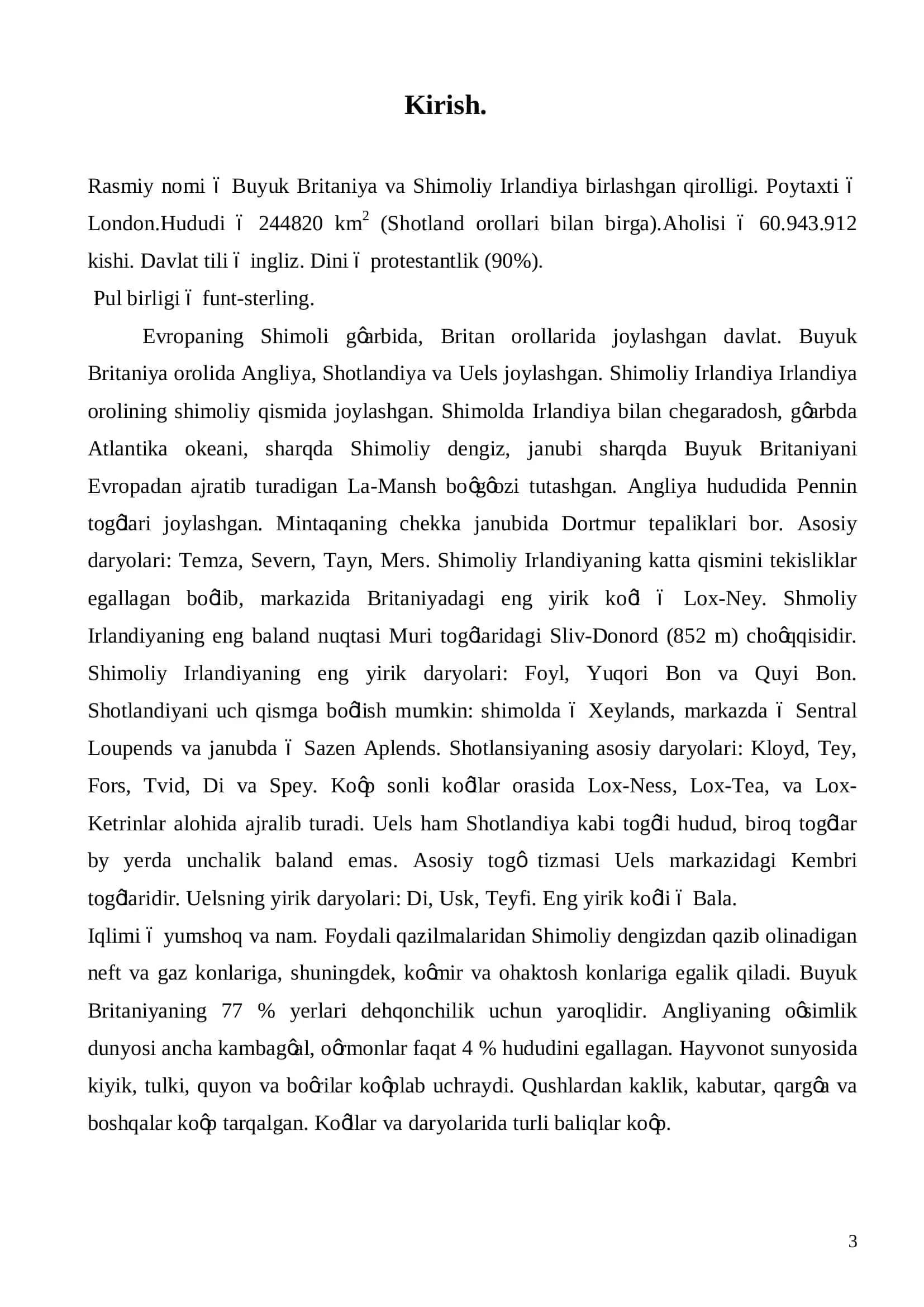 BUYUK BRITANIYANING IJTIMOIY-IQTISODIY TAХLILI 3
