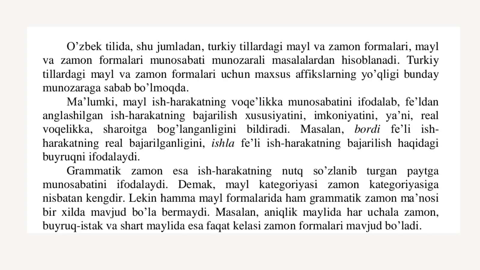 Fe'llarda zamon va mayl kategoriyalari 3
