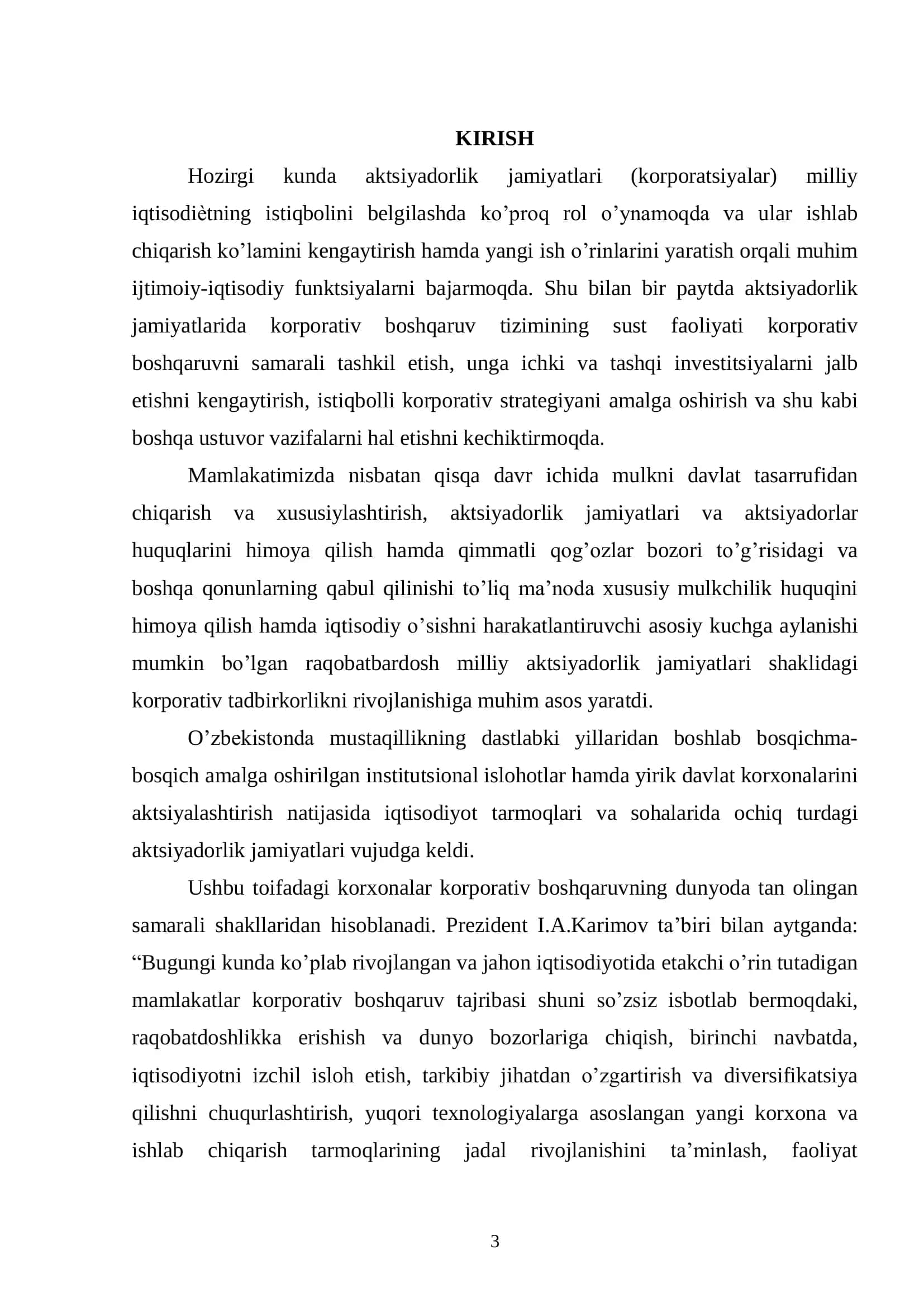 Aktsiyadorlik jamiyatlarida korporativ boshqaruvni takomillashtirish 3