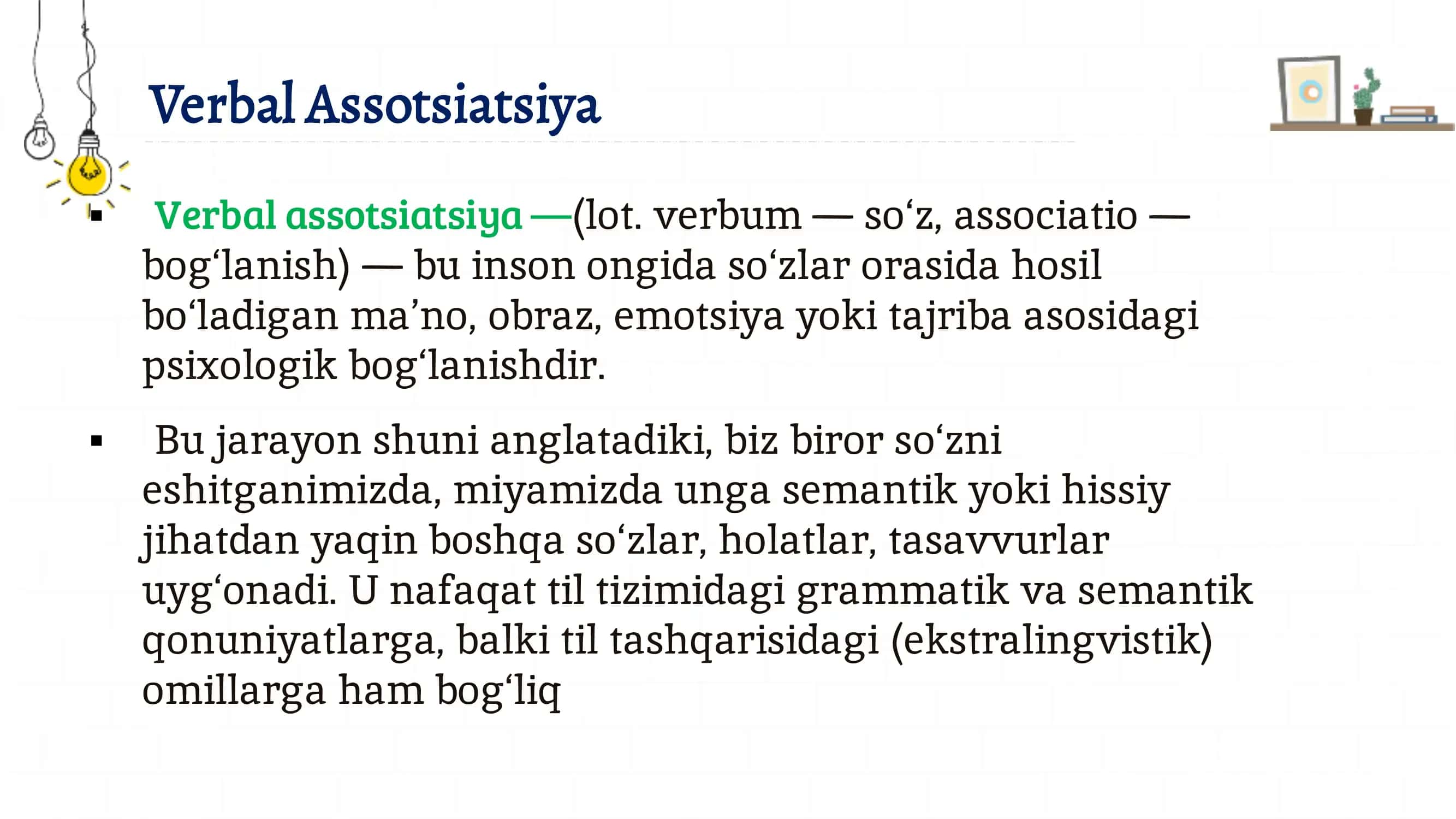 Verbal Assotsiatsiya 3