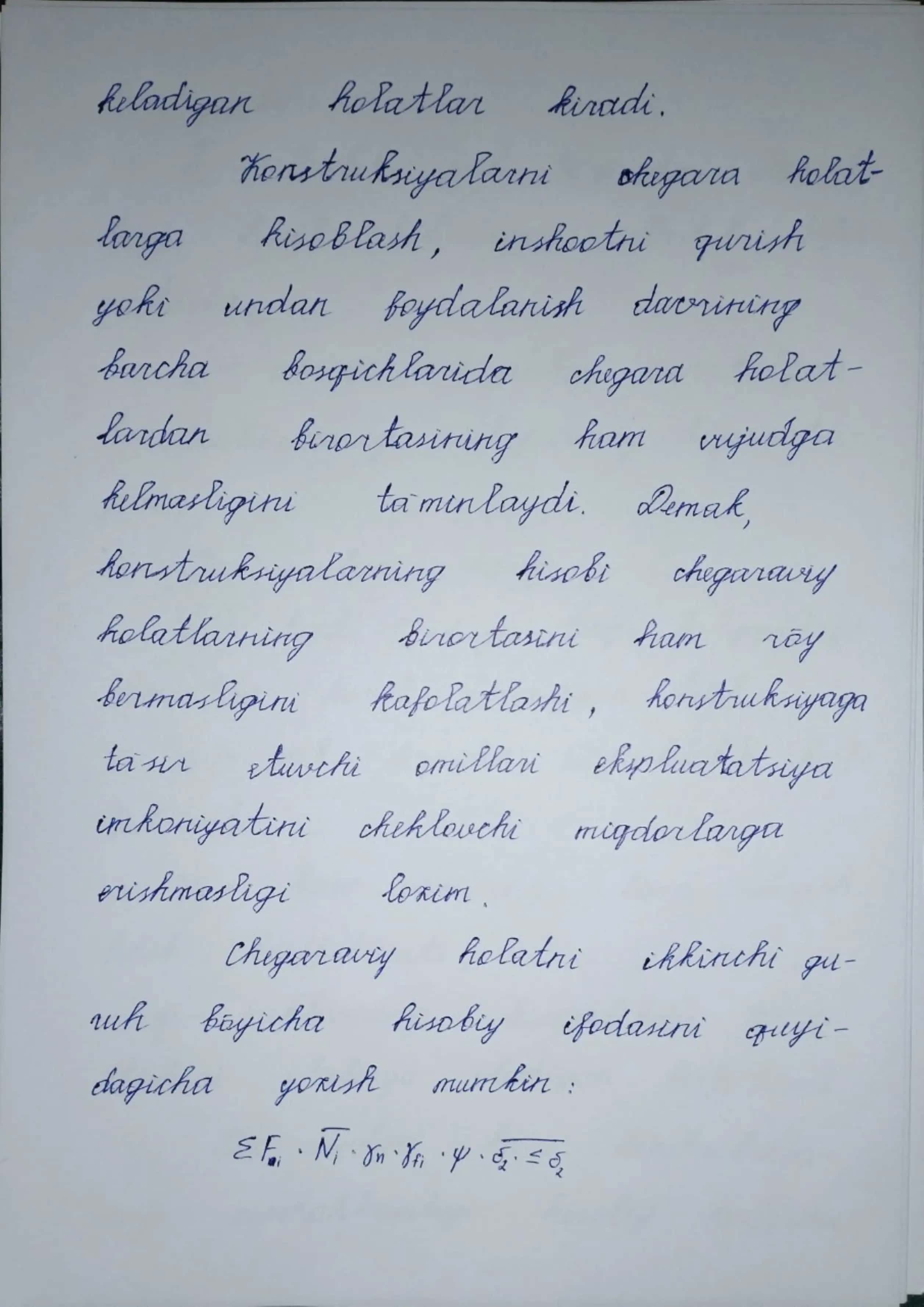 Konstruksiyalarni chegaraviy holatning ikkinchi guruhi bo'yicha hisoblash 3