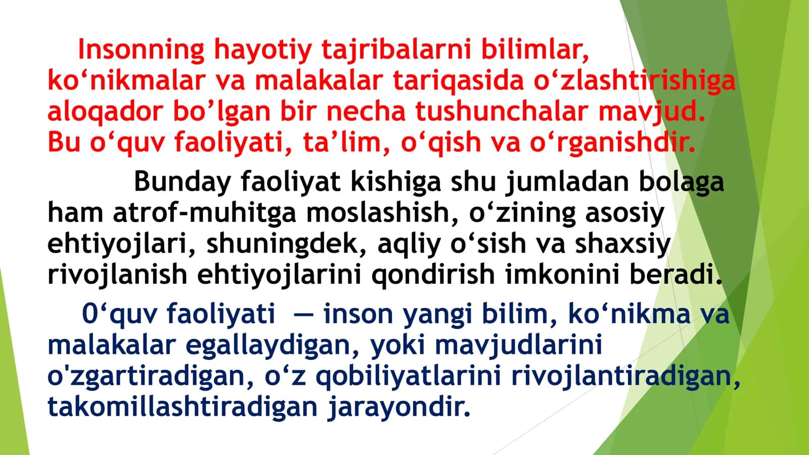Mavzu 25. Ta'lim va tarbiya psixologiya 3