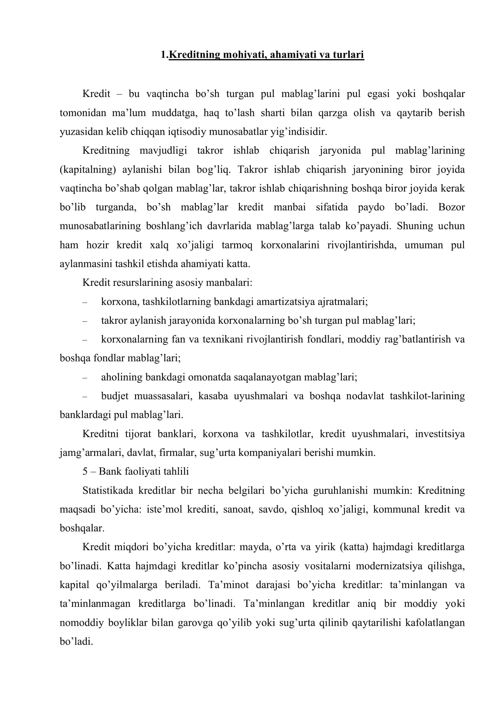 Pul va Banklar Fanidan Tayyorlagan Mustaqil Ishi 3