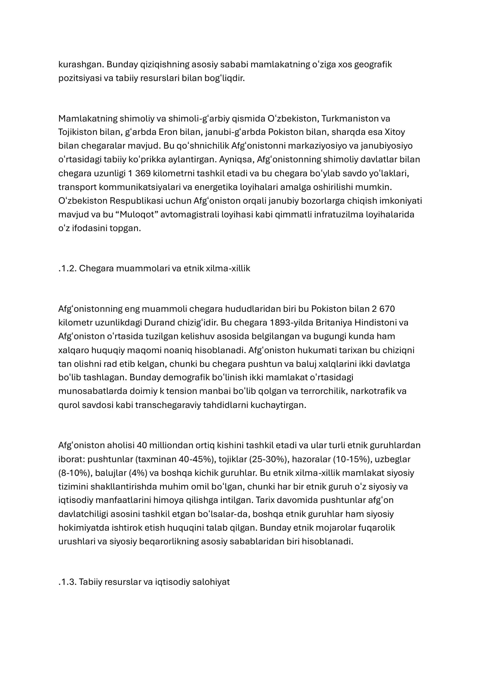 Afgʻoniston ichki va tashqi siyosati 3