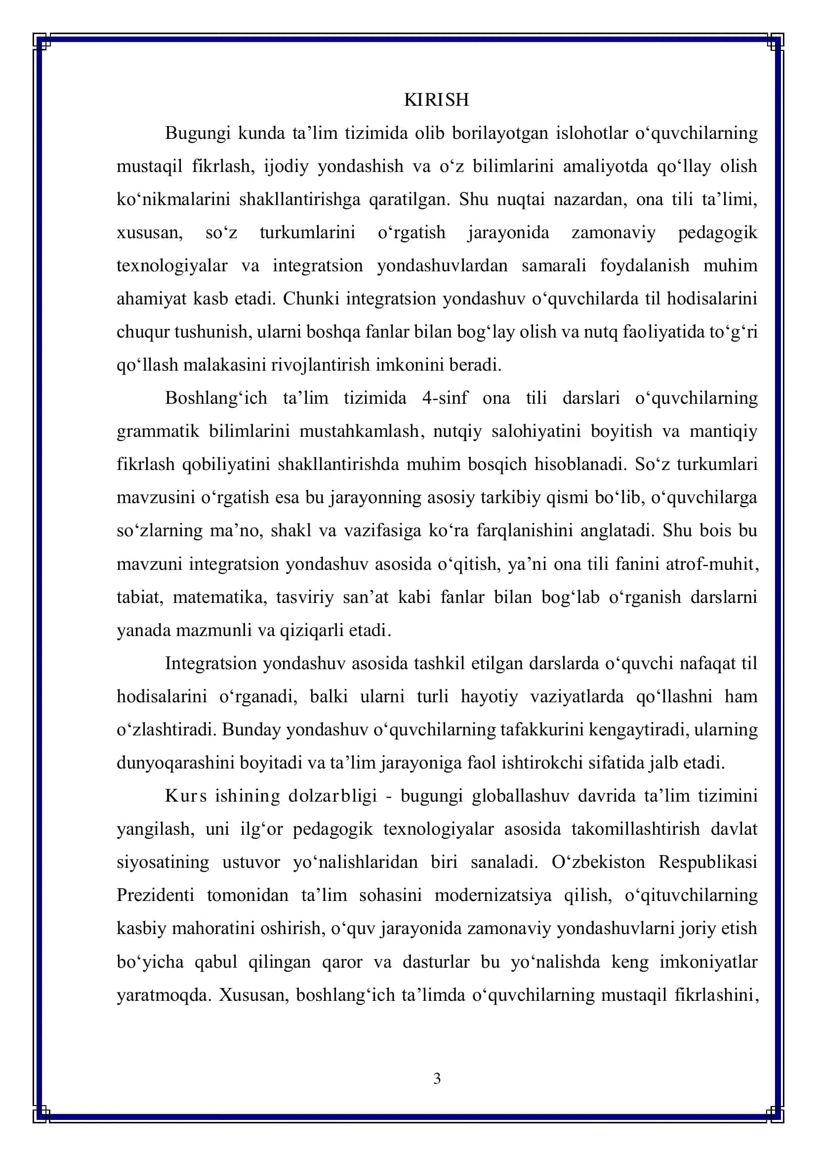 4-sinfda so‘z turkumlarini o‘rgatish darslarini integratsion yondashuv asosida tashkil etish 3