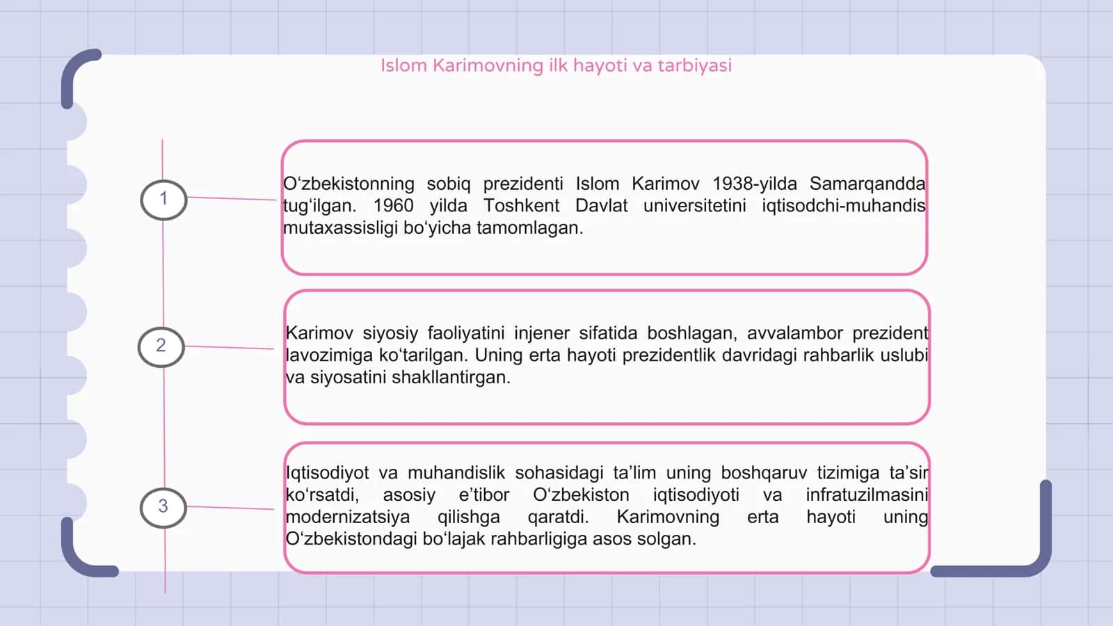 Islom Karimovning ilk hayoti va tarbiyasi 3