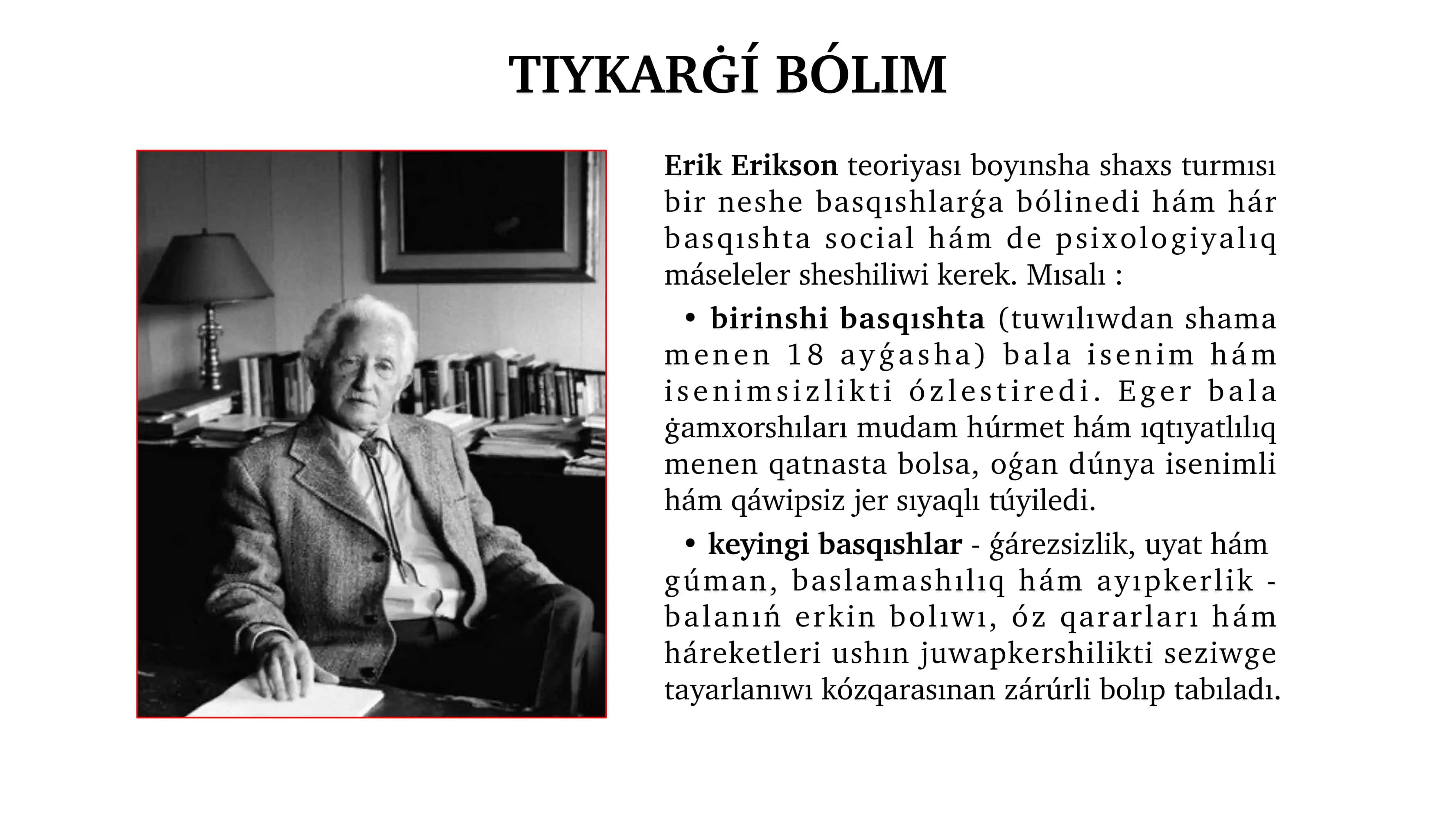 Shaxstıń sociallıq rawajlanıwı slayd 3