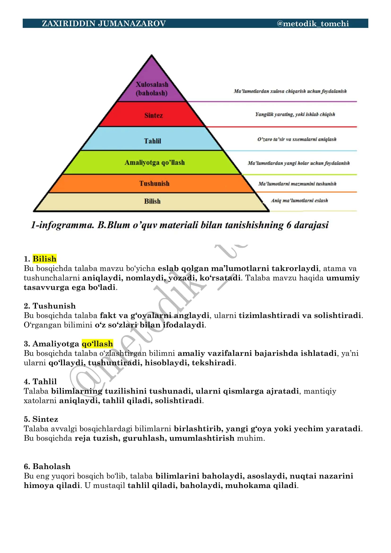 PEDAGOGIK MAHORAT VA KASB STANDARTIDAN ATTESTATSIYA IMTIHONLARIDA TUSHGAN SAVOLLAR ASOSIDA MAXSUS TO‘PLAMI 3