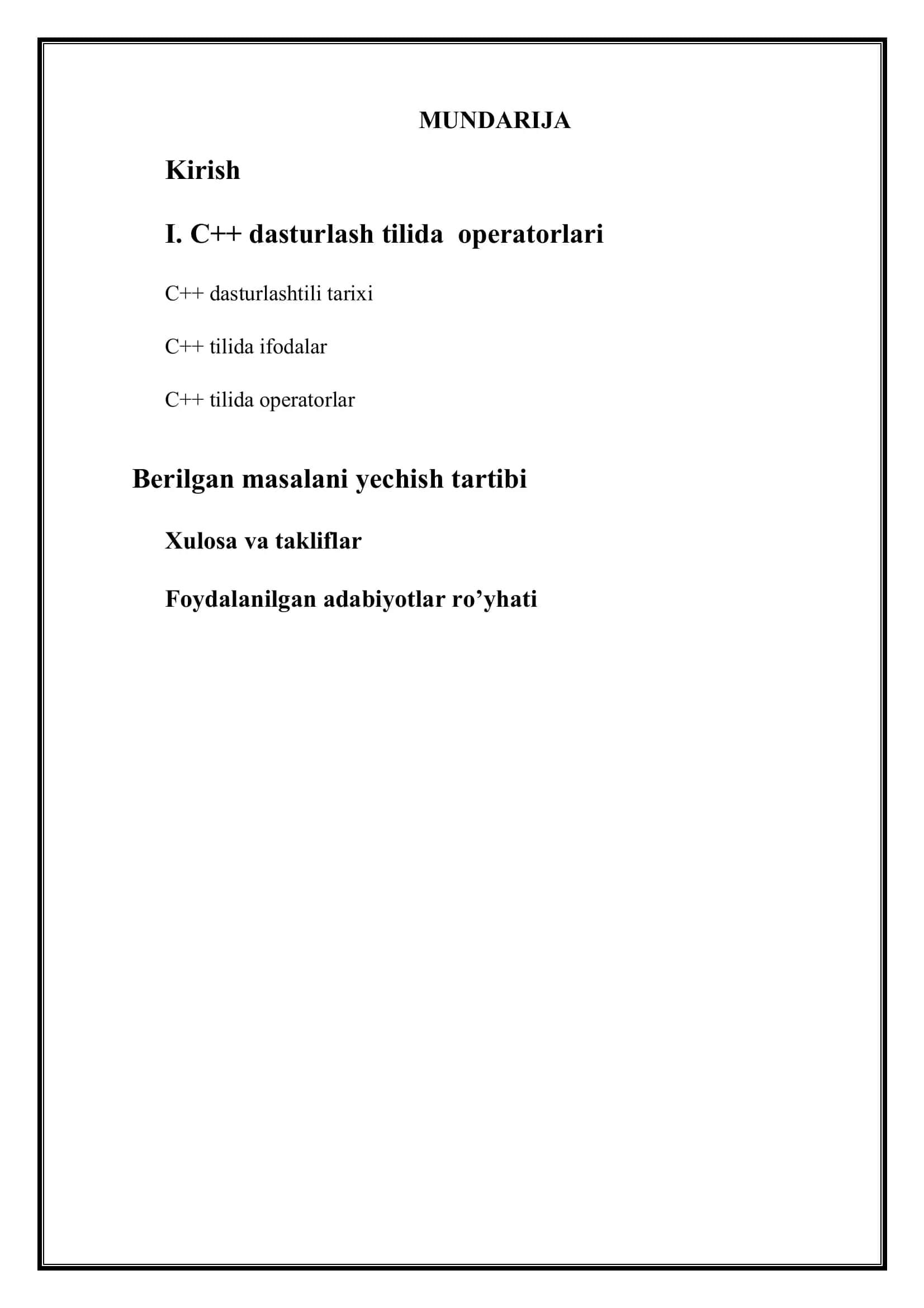 C++ tilida ifodalar va operatorlar 3