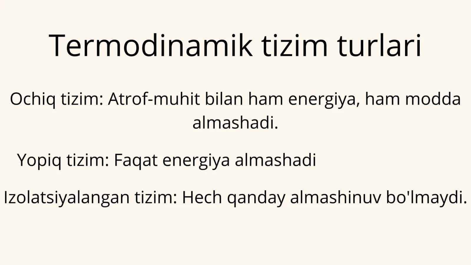 Termodinamikaning asosiy qonunlari 3
