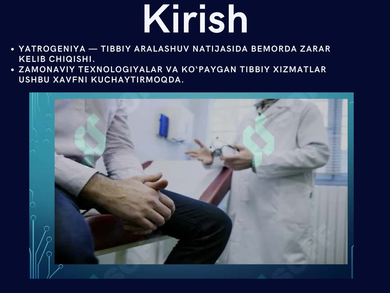 Terapevtik bemorlarni parvarish qilish fanidan tayyorlagan slayd 3