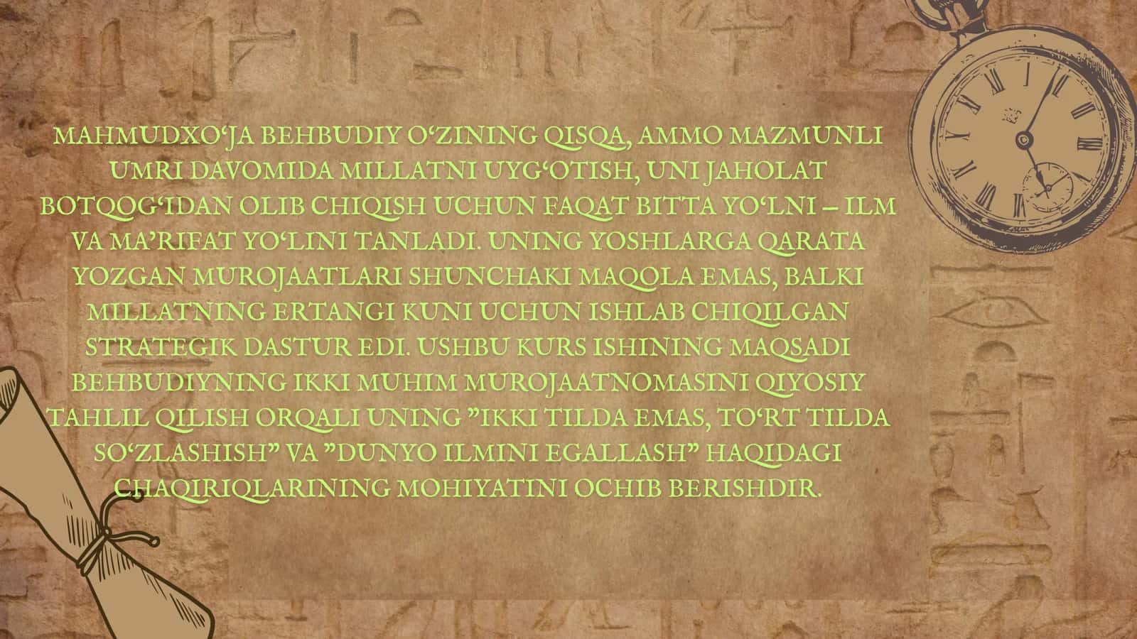 M.Behbudiyning “Yoshlarga murojaat” va “Muhtaram yoshlargamurojaat” 3