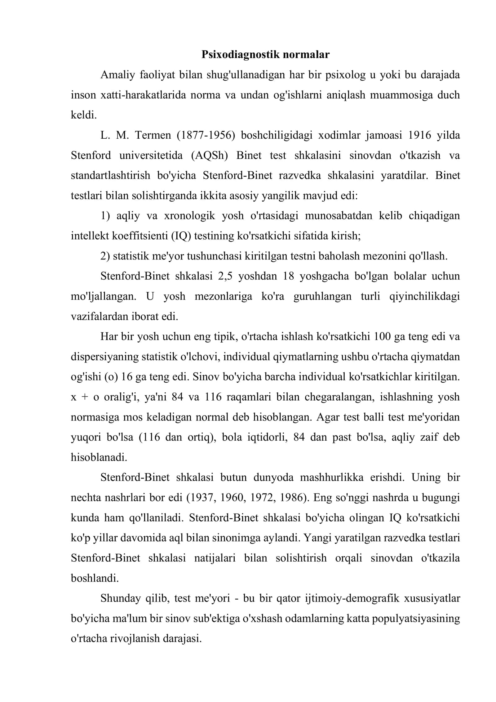 NORMAL TAQSIMLANISH QONUNYATI. PSIXOLOGIYADA NORMA TUSHUNCHASI 3