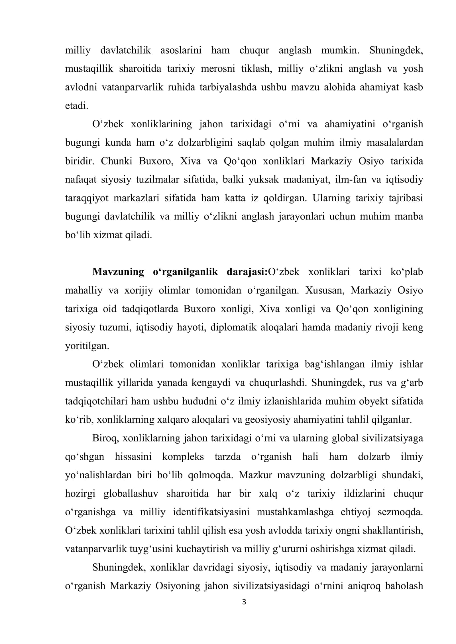 O‘zbek xonliklarining jahon tarixidagi o‘rni 3