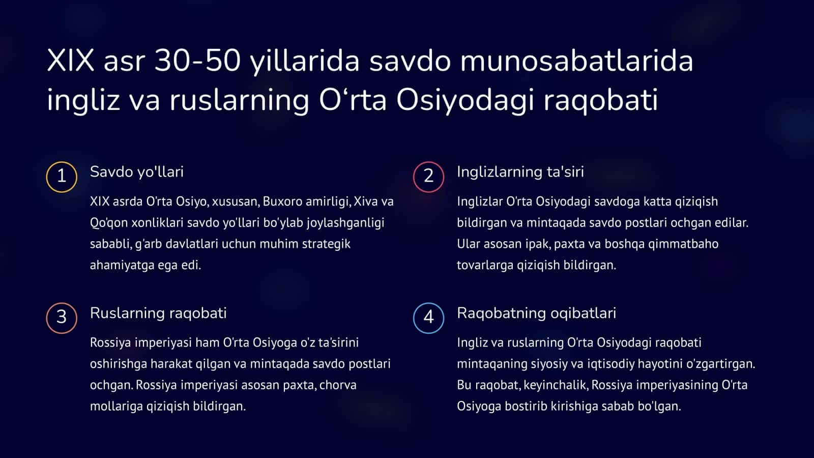 XIX asr o'rtalarida O'zbek xonliklari siyosiy va ijtimoiy-iqtisodiy hayot 3