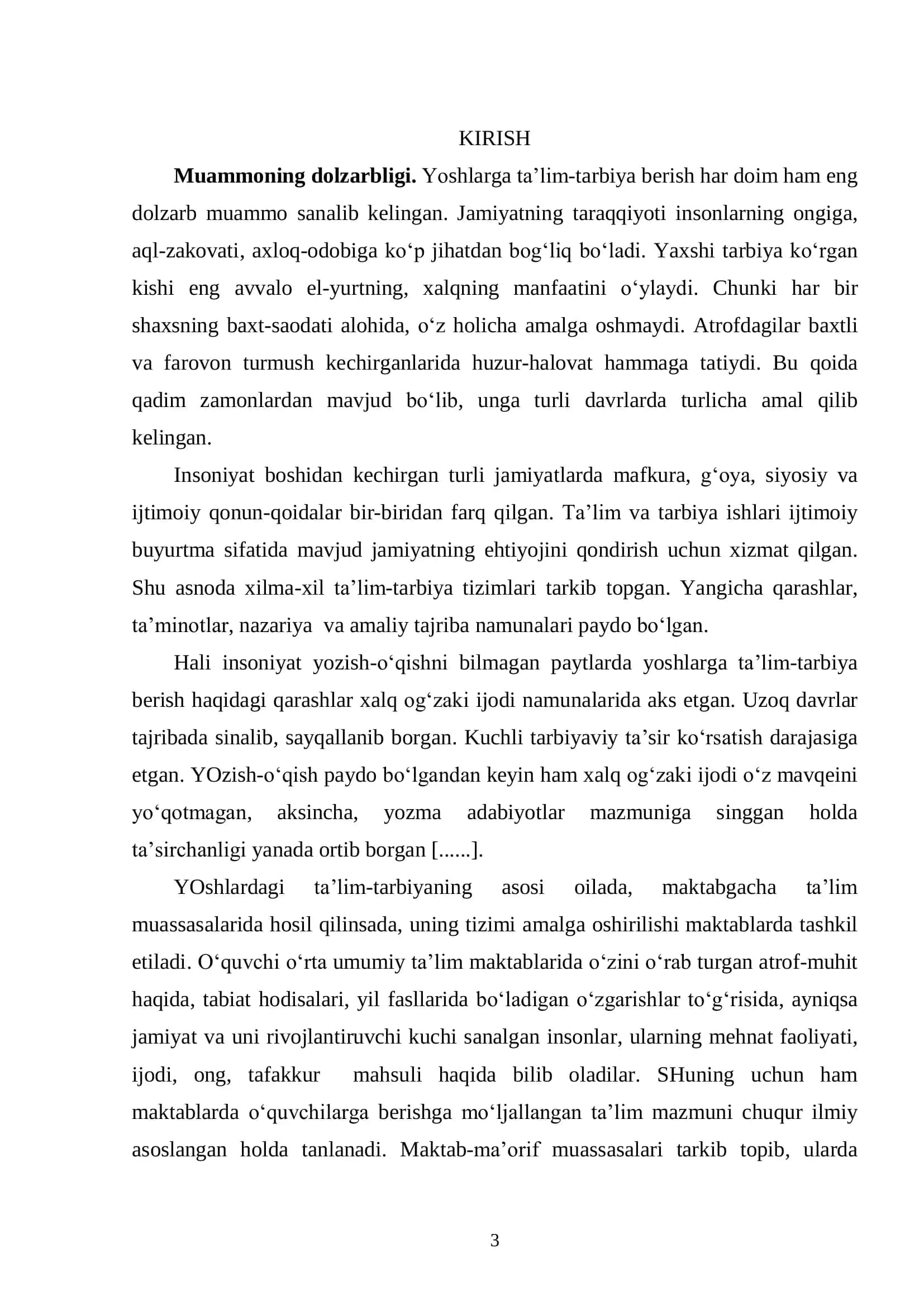BOSHLANG’ICH TA'LIM VA SPORT-TARBIYAVIY ISH KUNDUZGI TA'LIM YO'NALISHI 3