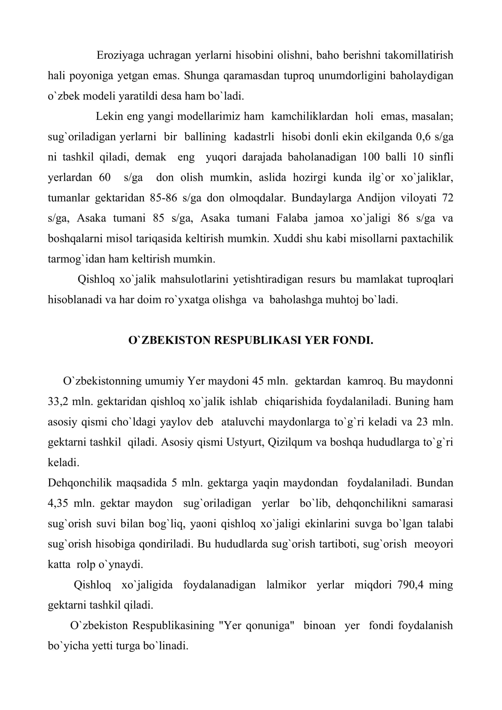 Yerlarni ro`yxatga olish va baholashning qisqacha tarixi 3