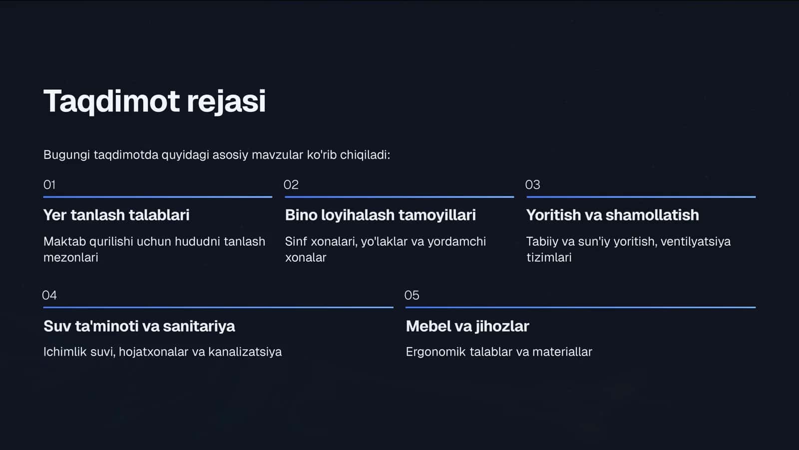 Maktablarni loyihalashga bo'lgan gigiyenik talablar 3