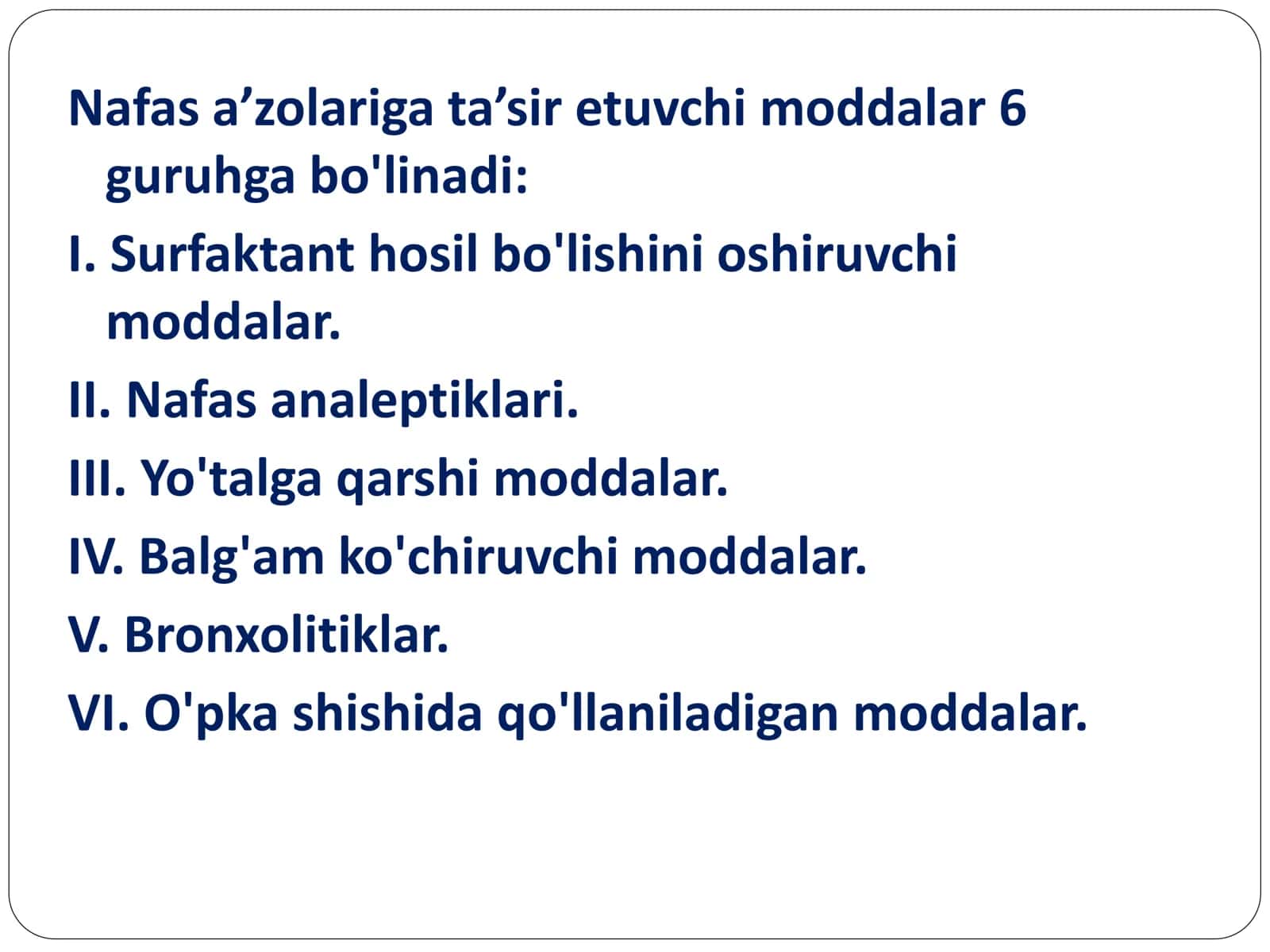 Nafas tizimi faoliyatiga ta’sir etuvchi vositalar 3