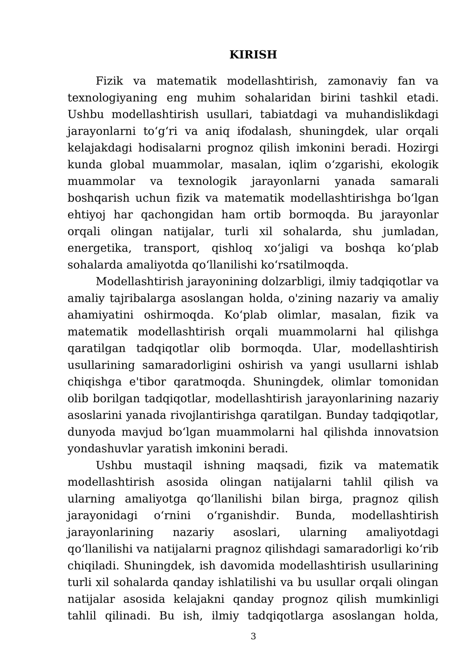 Fizik va matematik modellashtirish olingan natijalar asosida pragnoz qilish 3